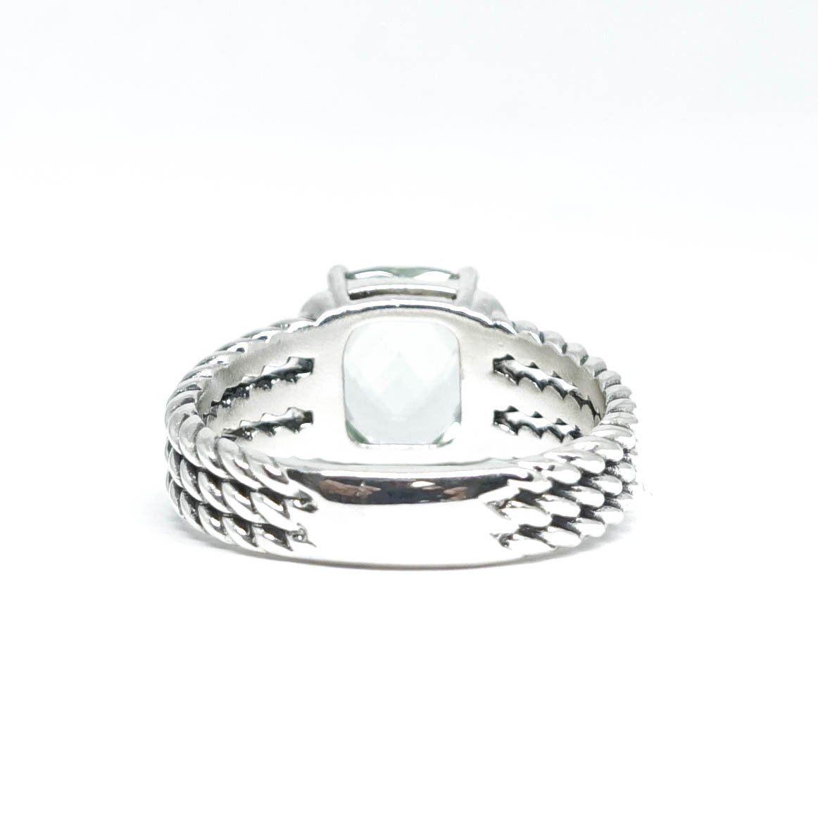 David Yurman Petite Wheaton Ring with Prasiolite and Diamonds