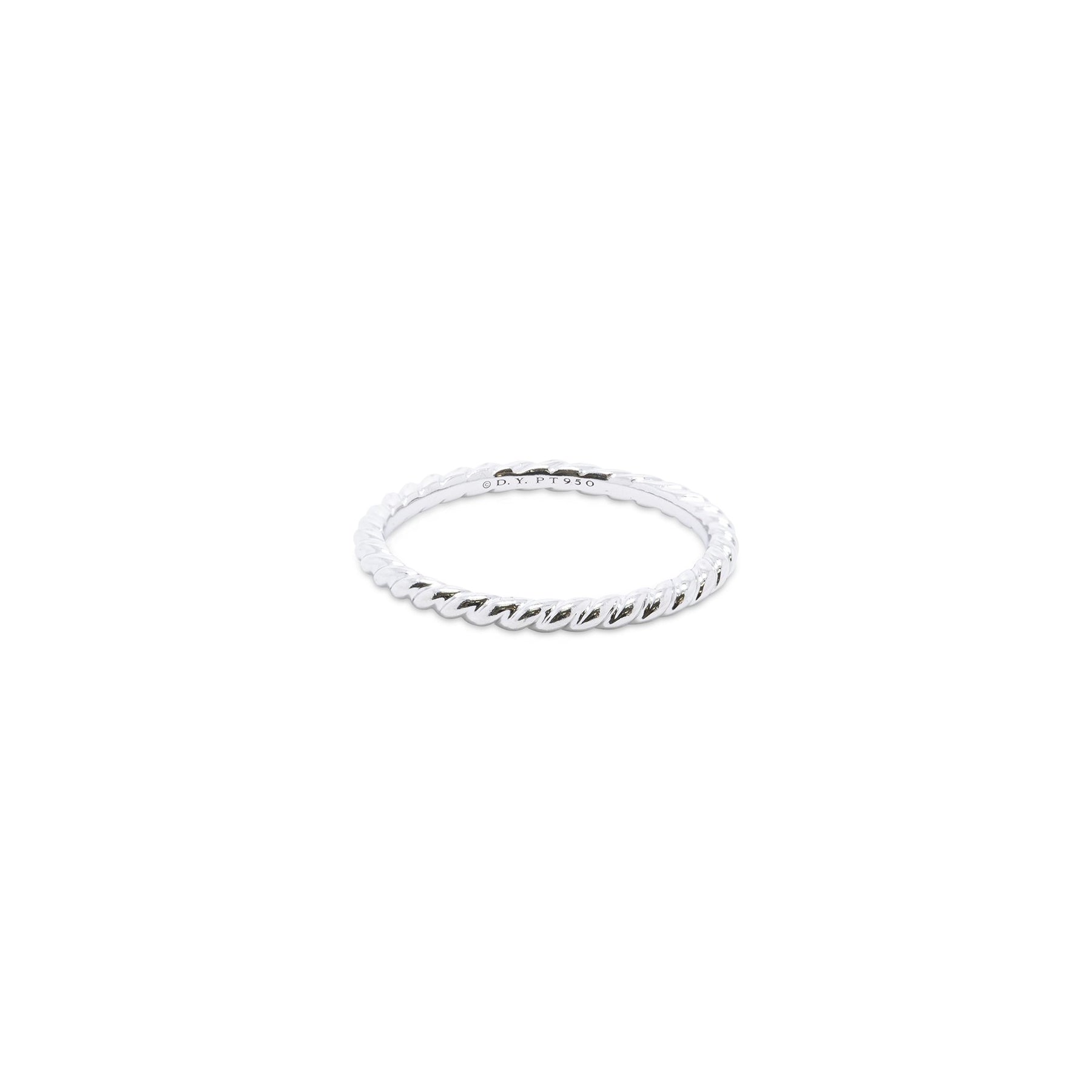 David Yurman Platinum Unity Cable Wedding Band Ring