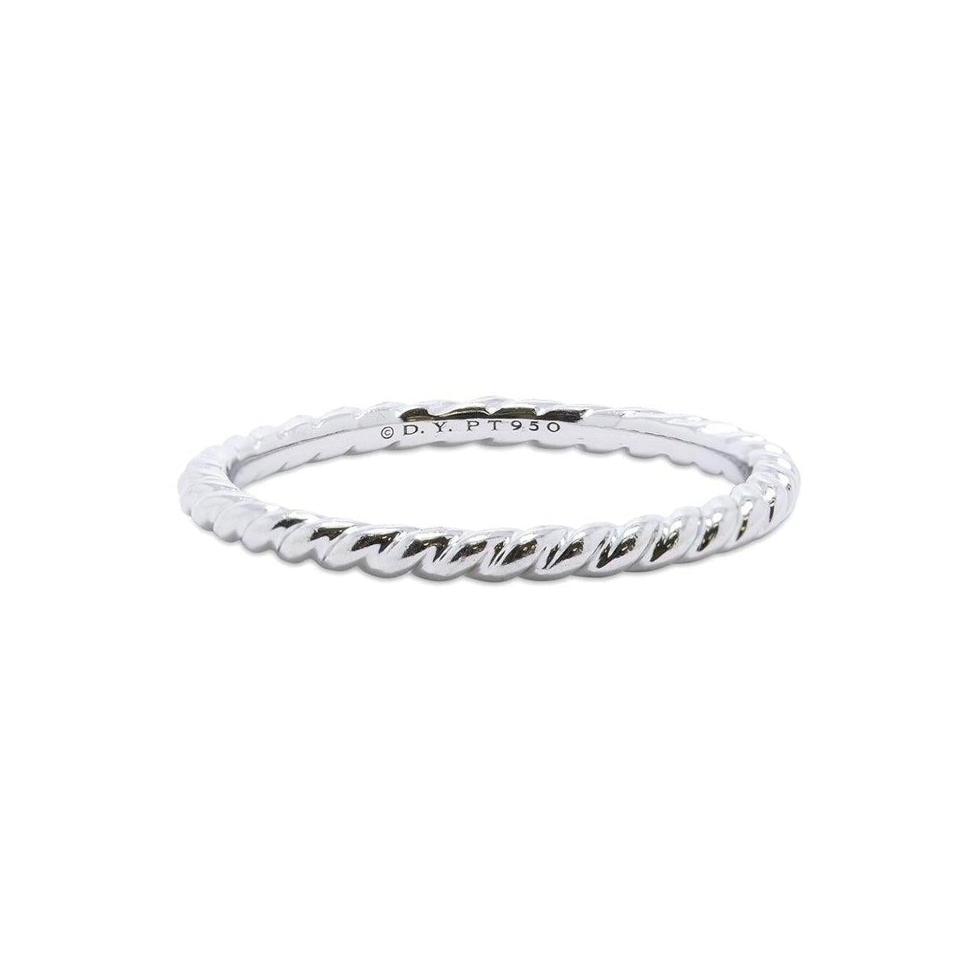 David Yurman Platinum Unity Cable Wedding Band Ring