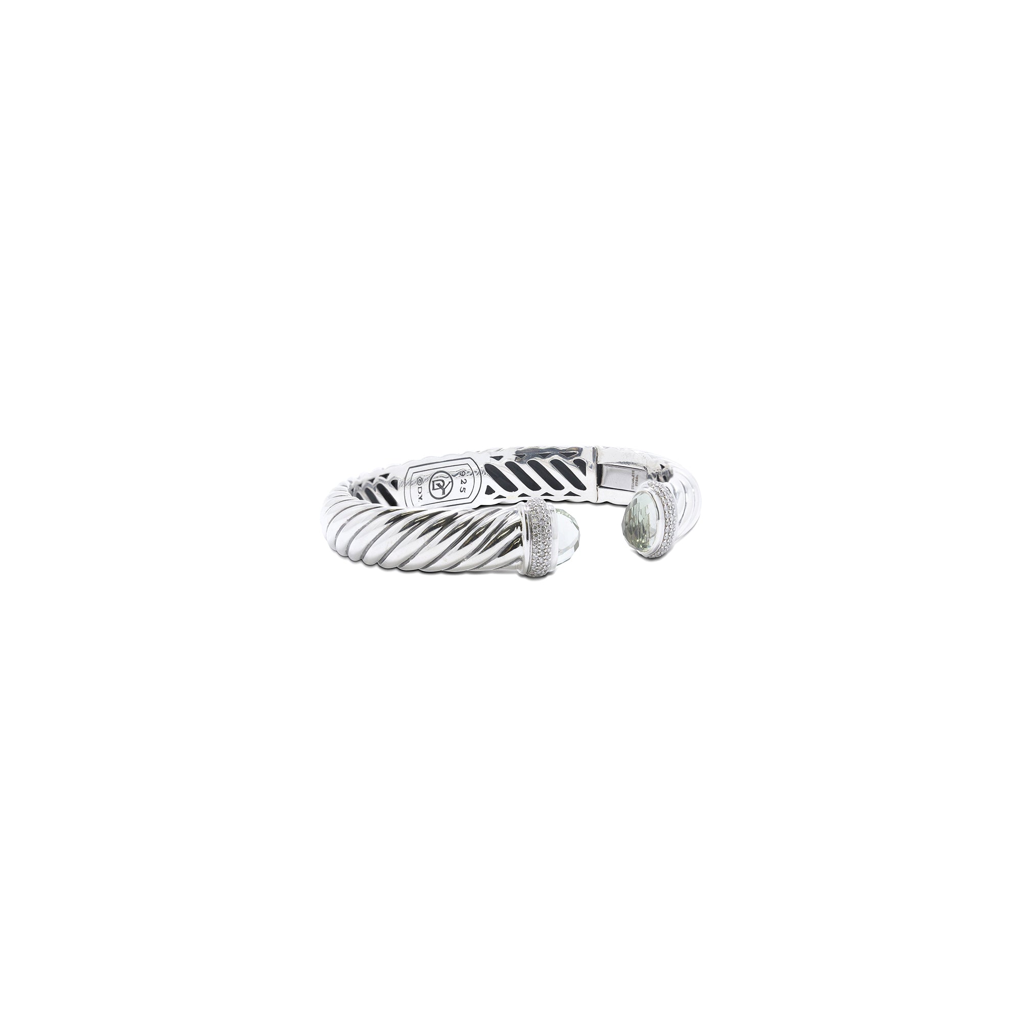 David Yurman Prasiolite & Diamond Waverly Cable Bracelet
