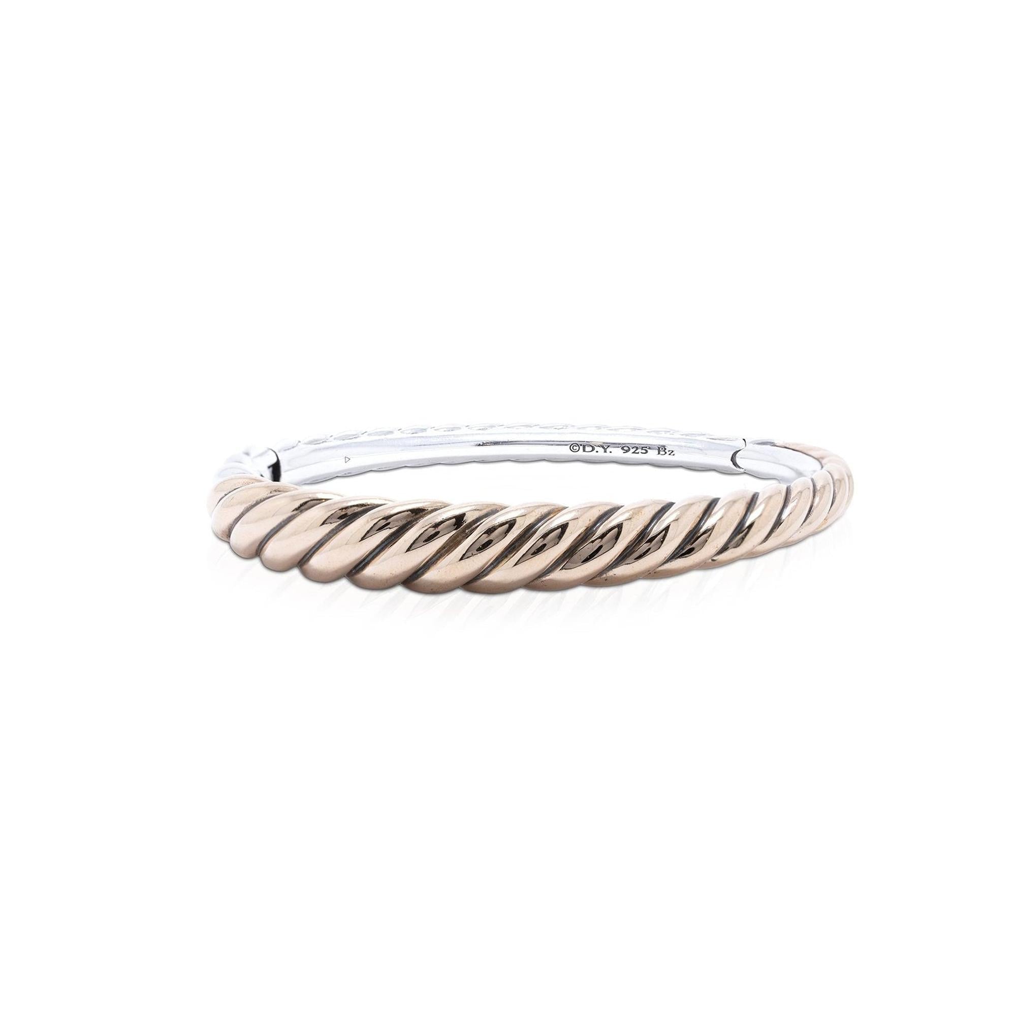 David Yurman Pure Form Mixed Metal Cable Bracelet