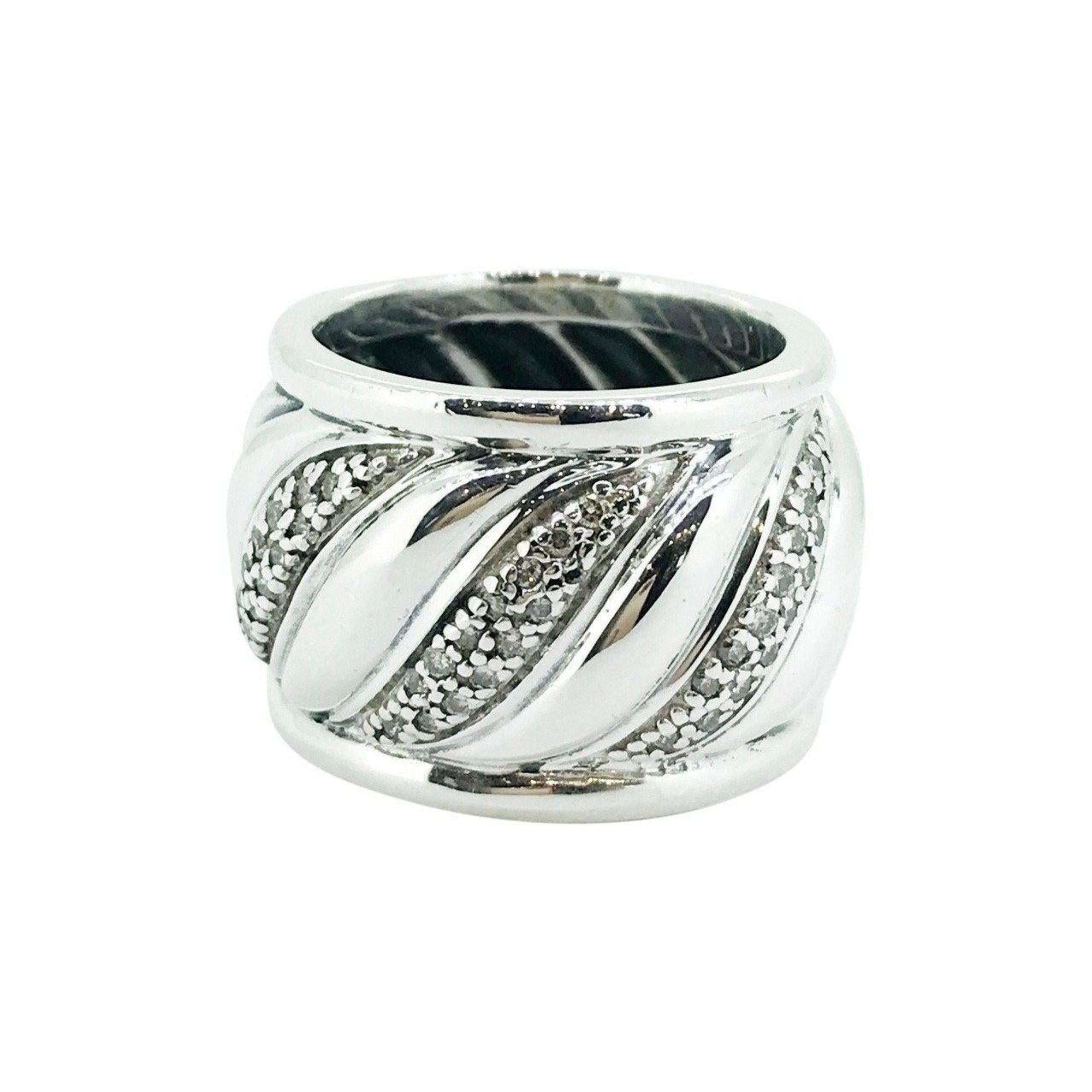 David Yurman Sculpted Cable Dome Diamond Ring