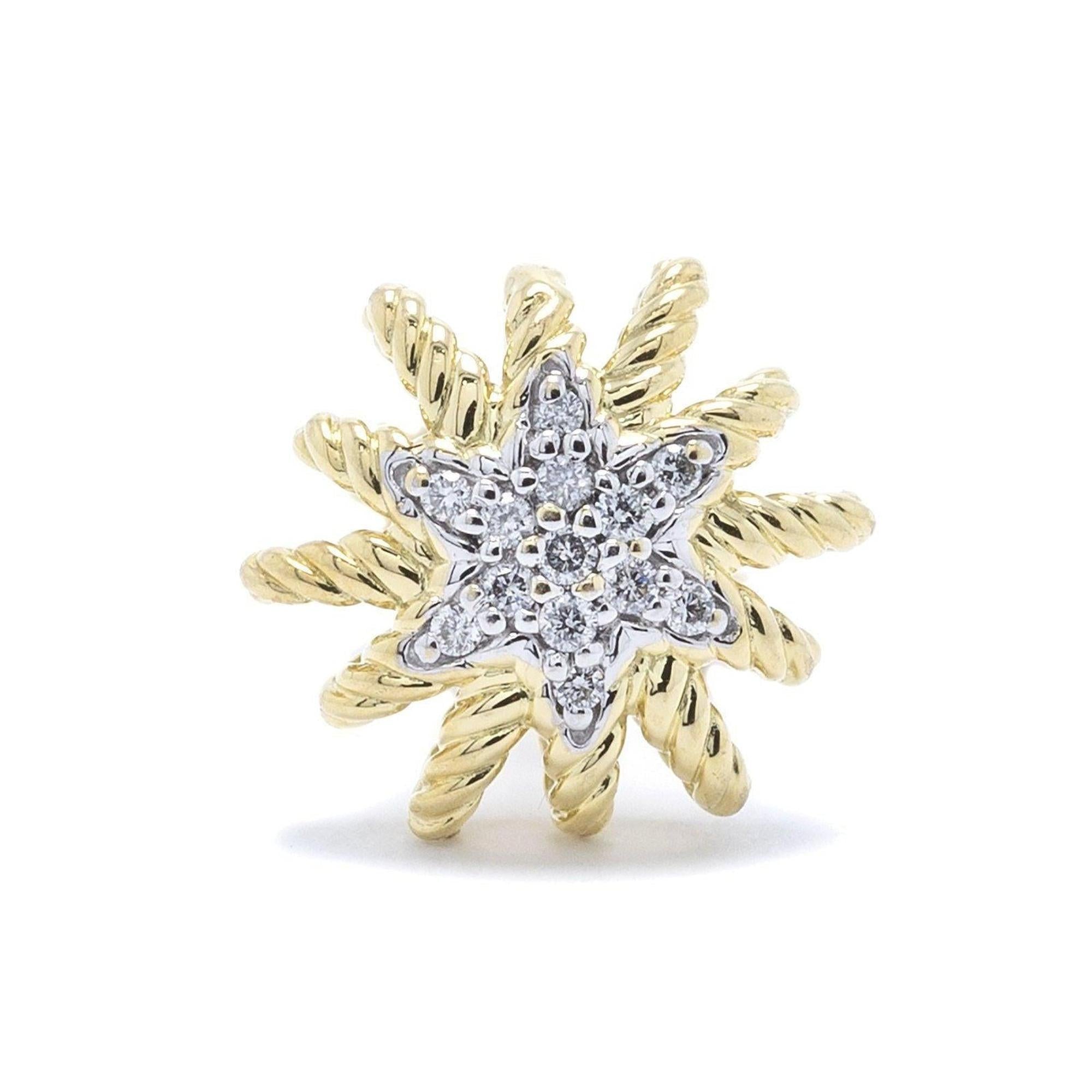 David Yurman Single Starburst Earring with Diamonds