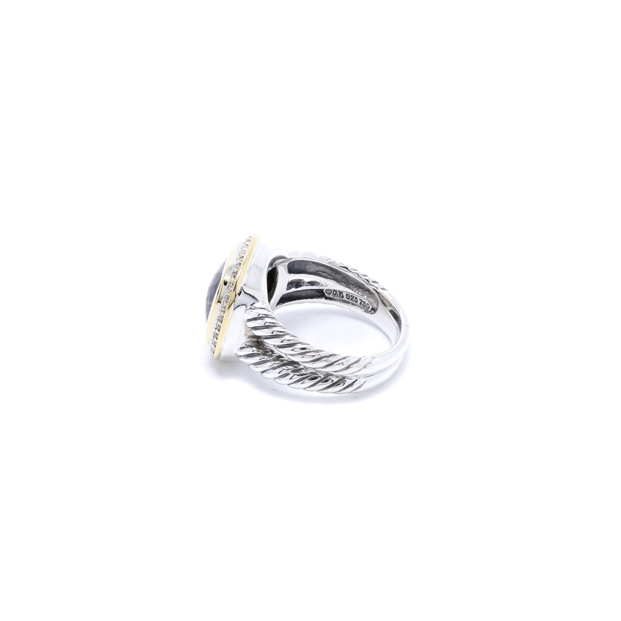 David Yurman Smoky Quartz & Diamond Albion Ring