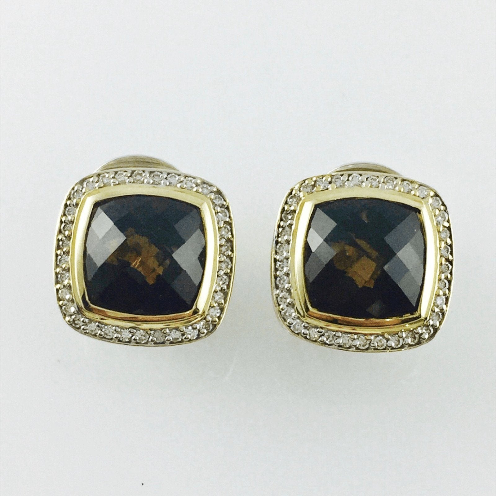 David Yurman Smoky Quartz and Diamond Albion Earrings