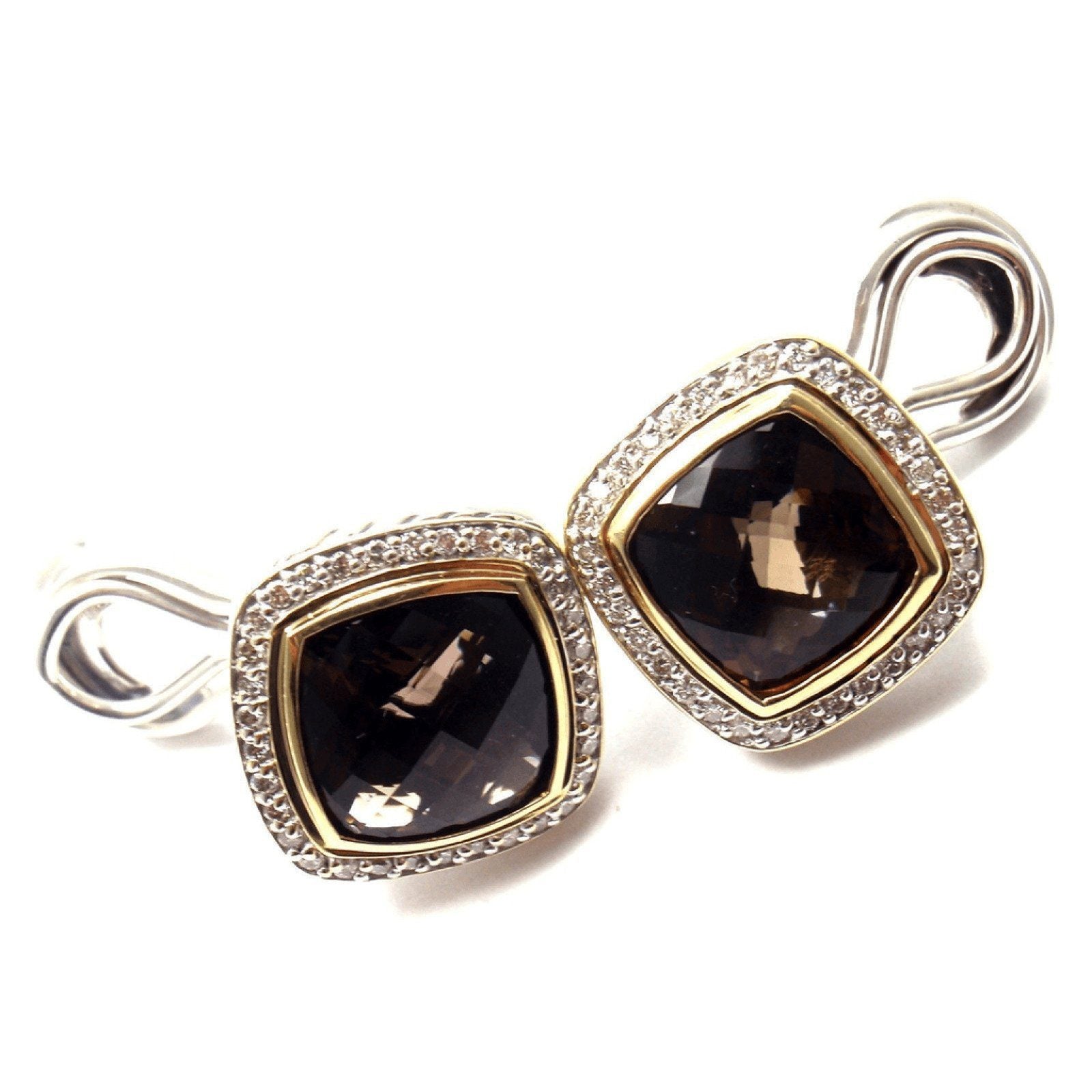 David Yurman Smoky Quartz and Diamond Albion Earrings