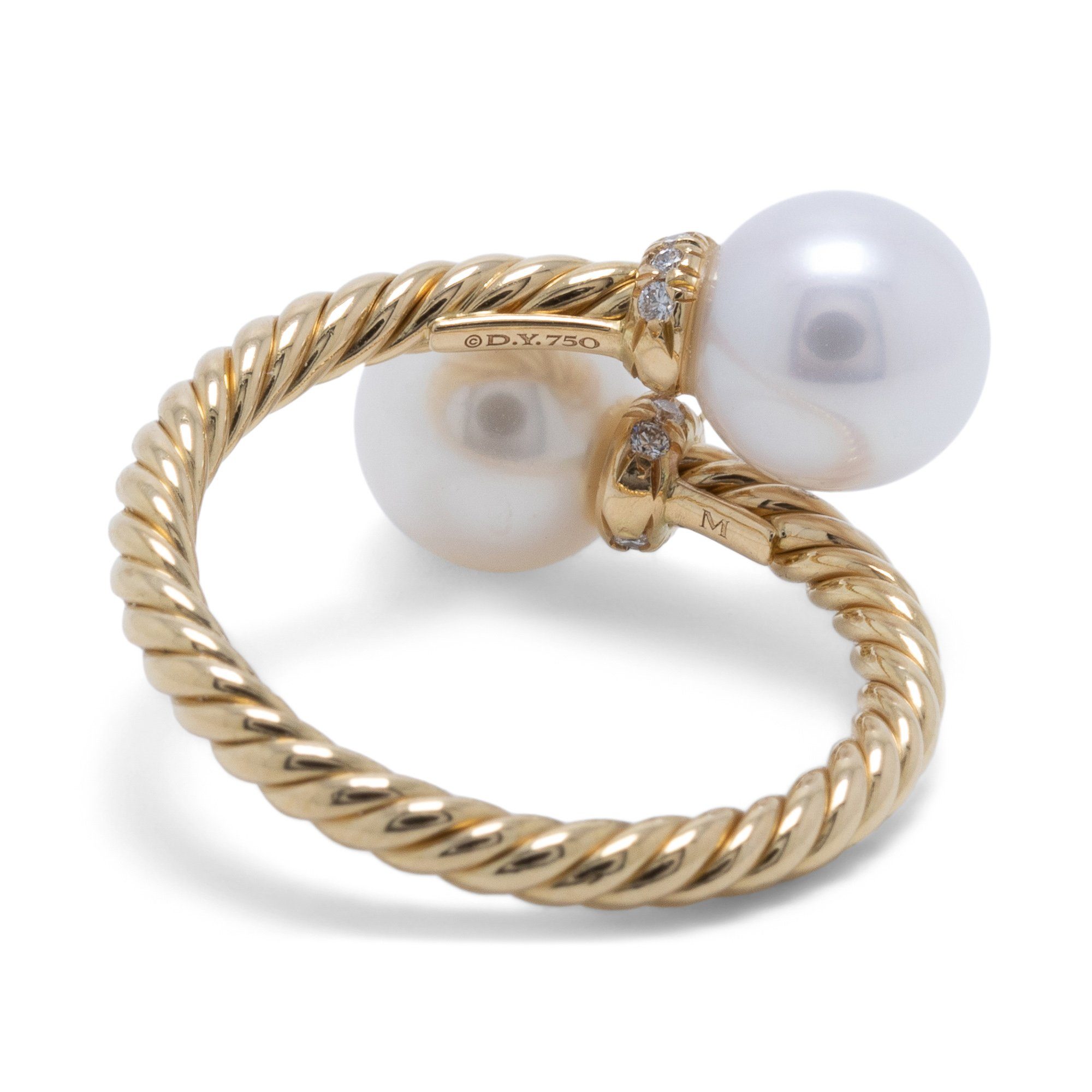 David Yurman Solari Bypass Ring with Pearls & Diamonds
