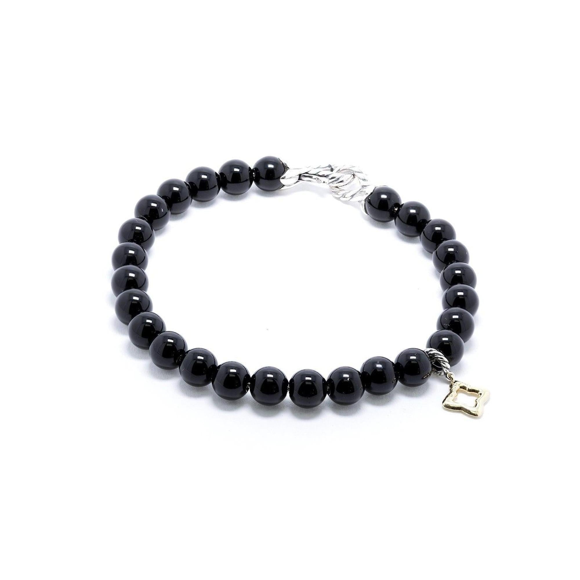 David Yurman Spiritual Bead Bracelet with Quadrefoil Charm