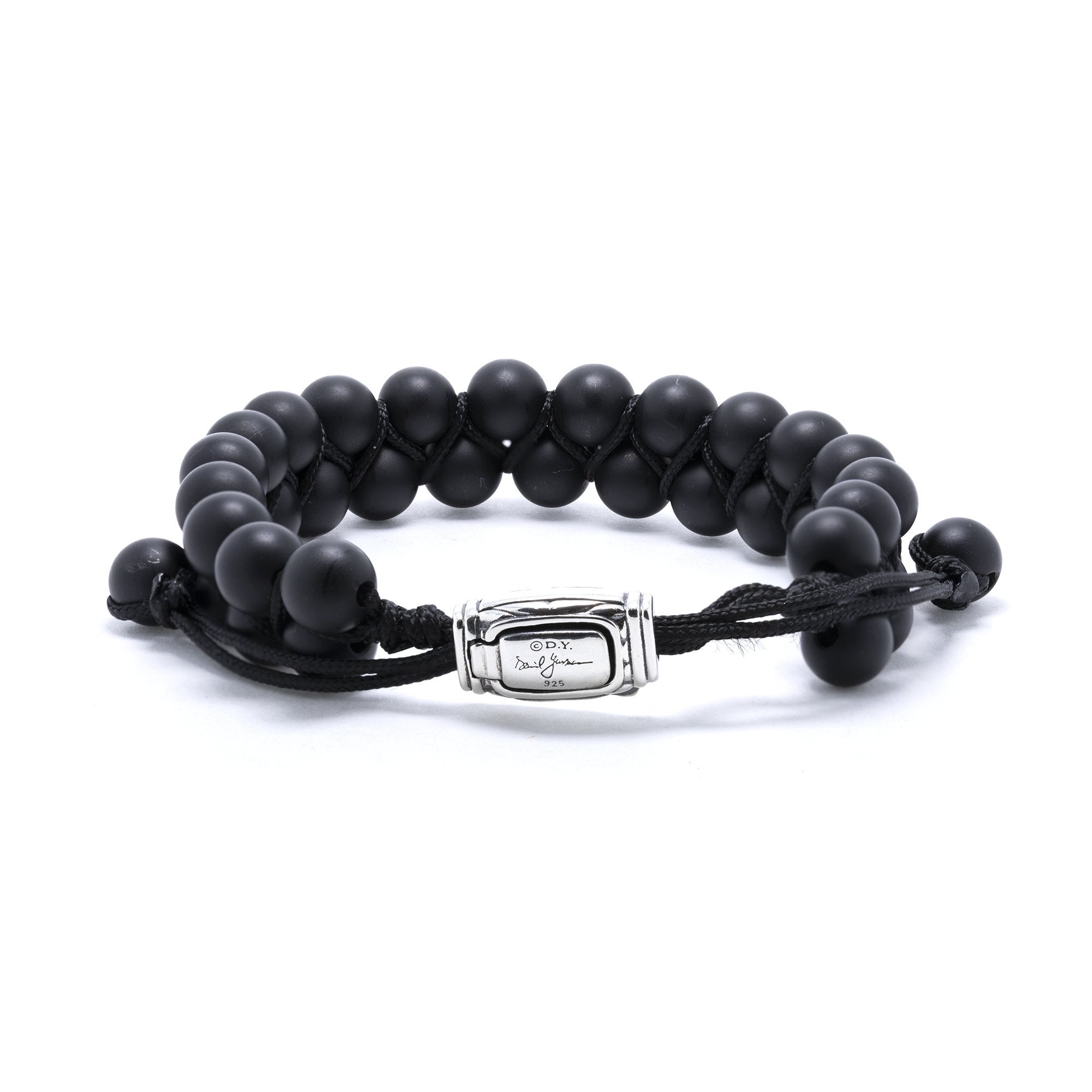 David Yurman Spiritual Two-Row Black Onyx Bead Bracelet