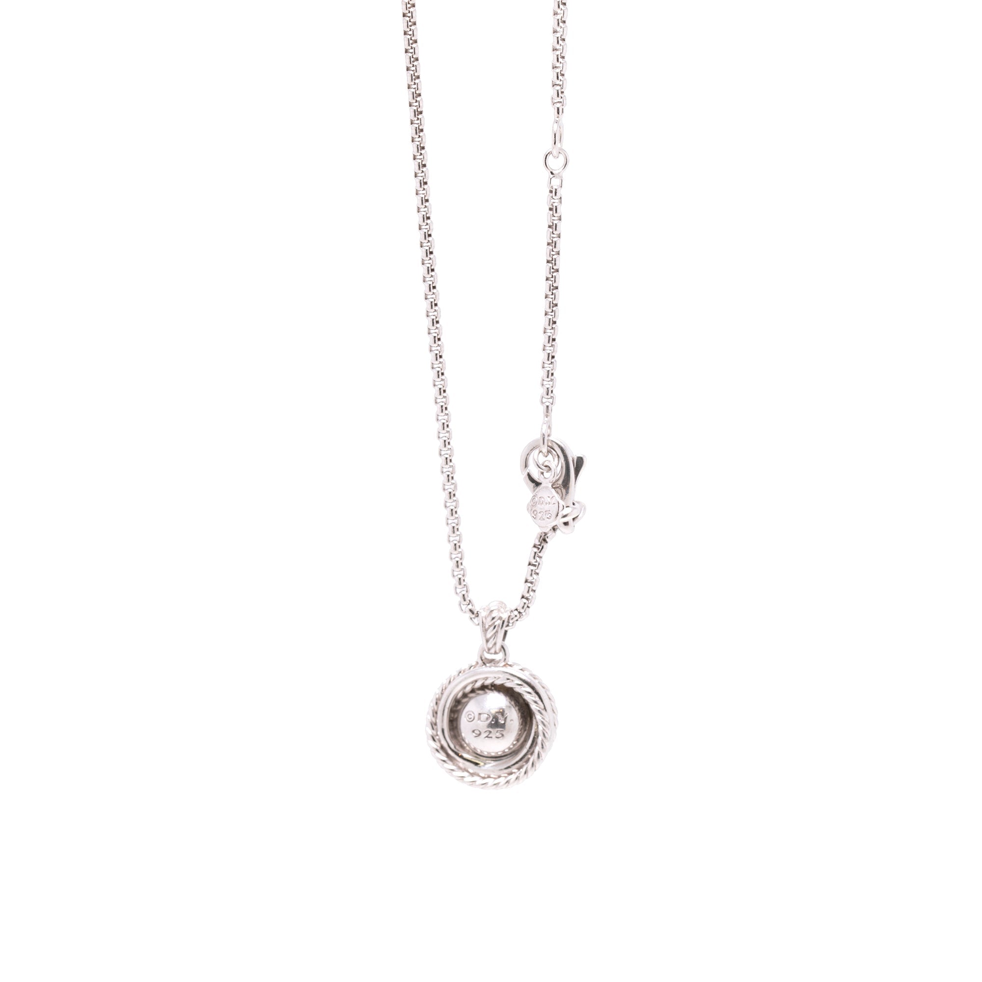 David Yurman The Crossover Collection Pearl & Diamond Pendant Necklace