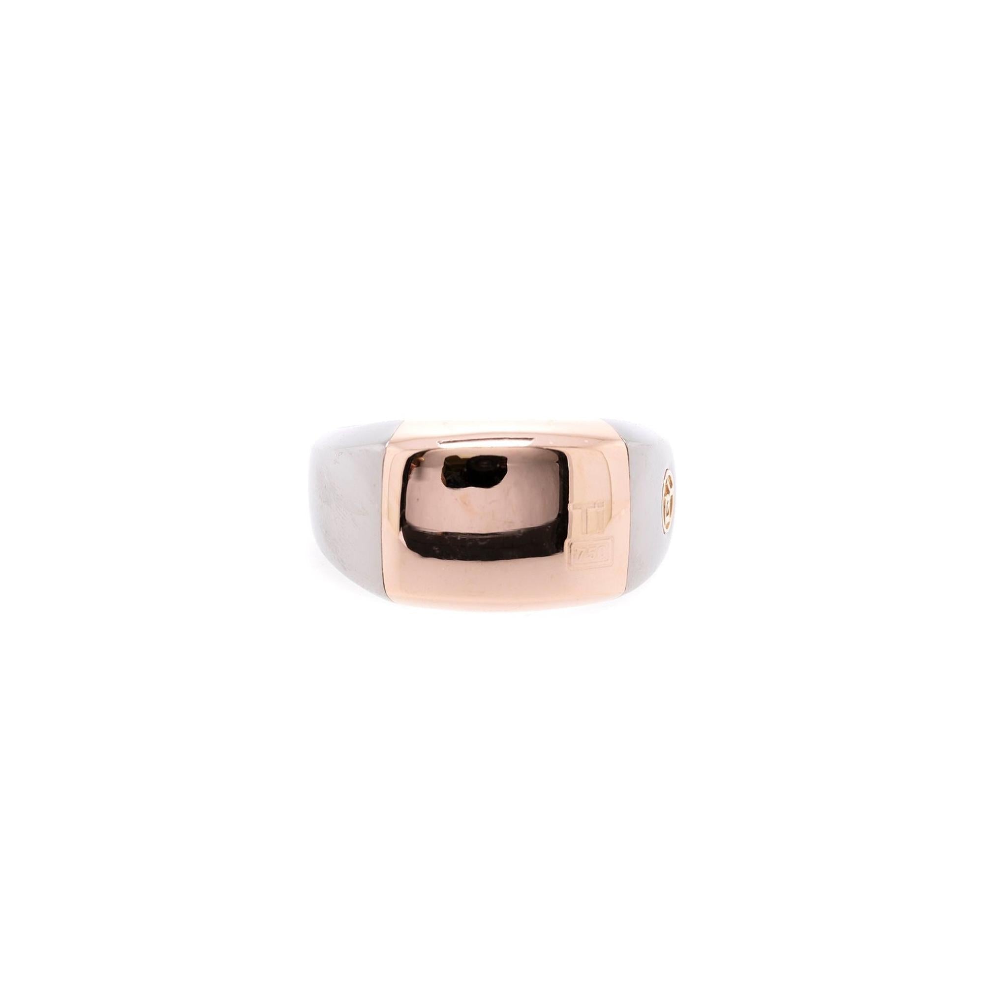 David Yurman Titanium & 18k Gold Signet Ring