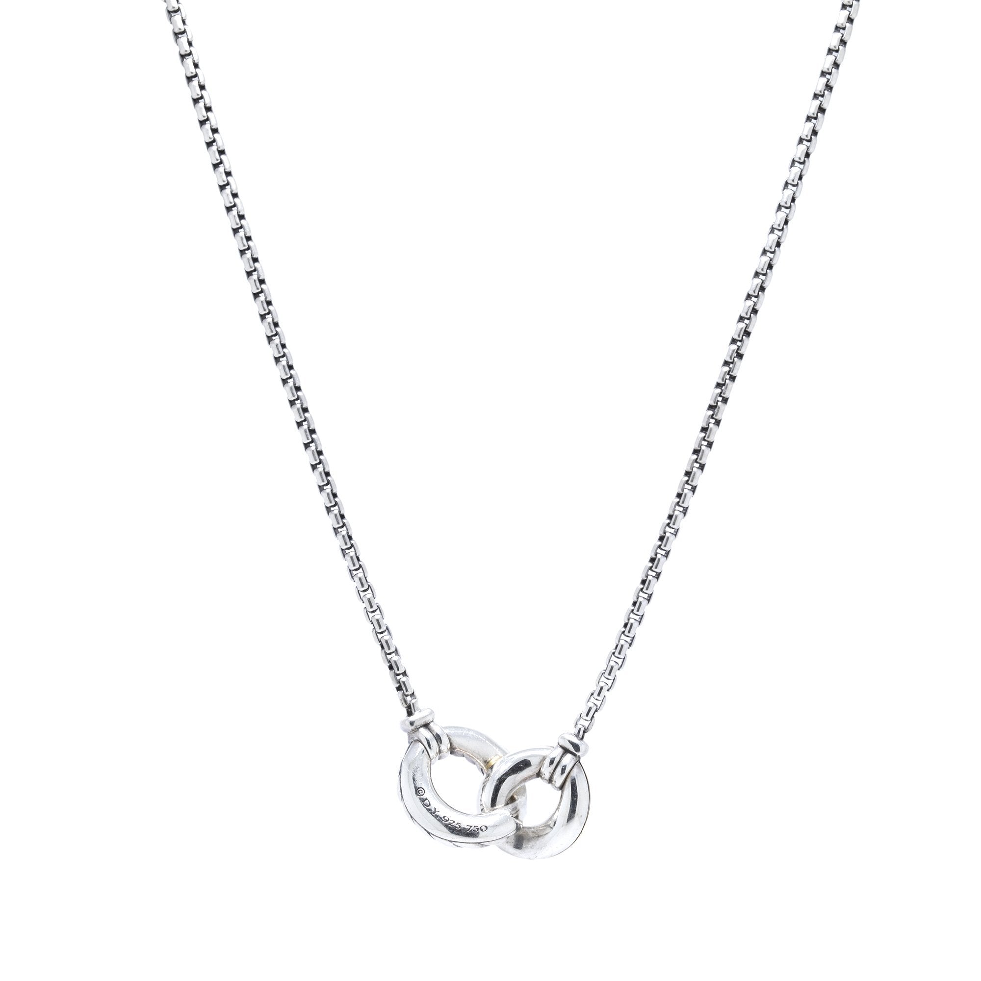 David Yurman Two-Tone Belmont Double Curb Link Necklace