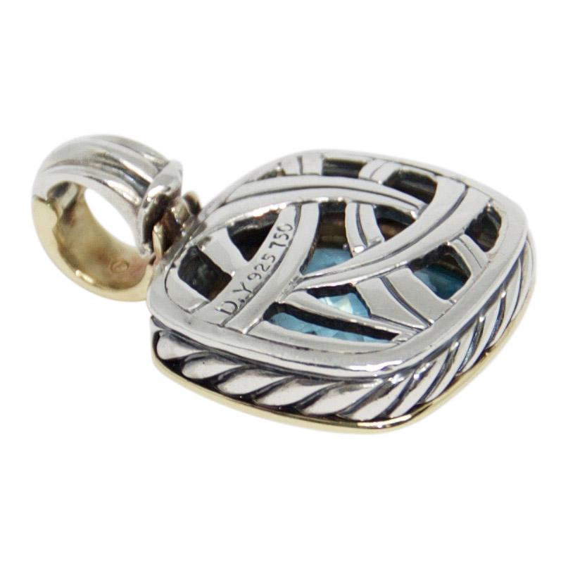 David Yurman Two-Tone Blue Topaz Albion Pendant