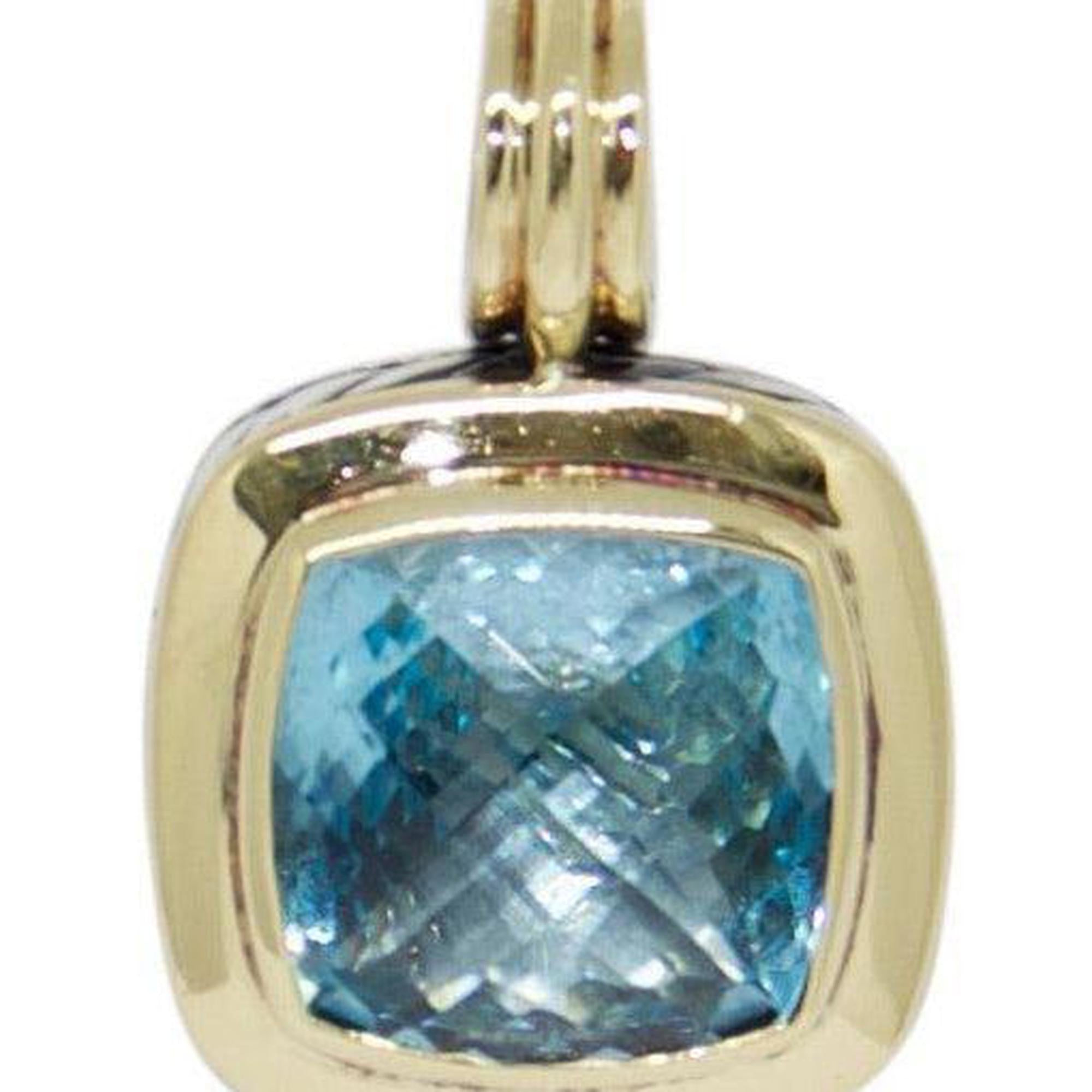 David Yurman Two-Tone Blue Topaz Albion Pendant