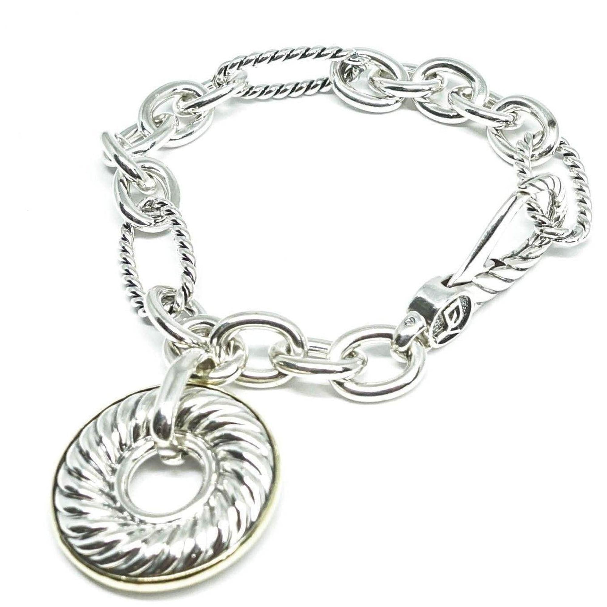 David Yurman Two-Tone Cable Charm Bracelet