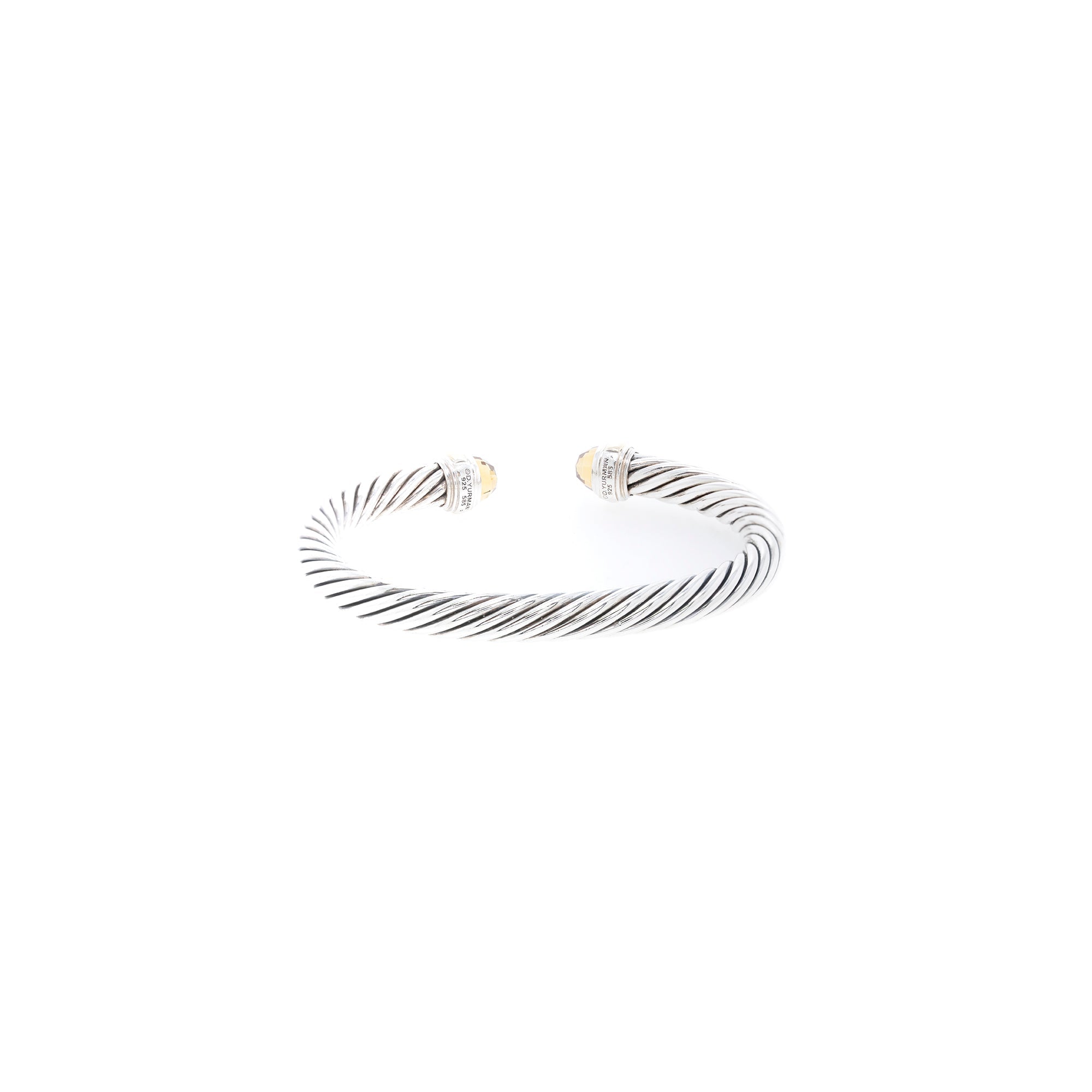 David Yurman Two-Tone Cable Classics Bracelet with Citrine
