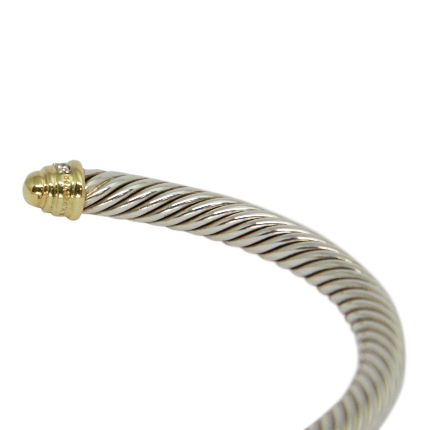 David Yurman Two-Tone Cable Classics Bracelet with Diamonds
