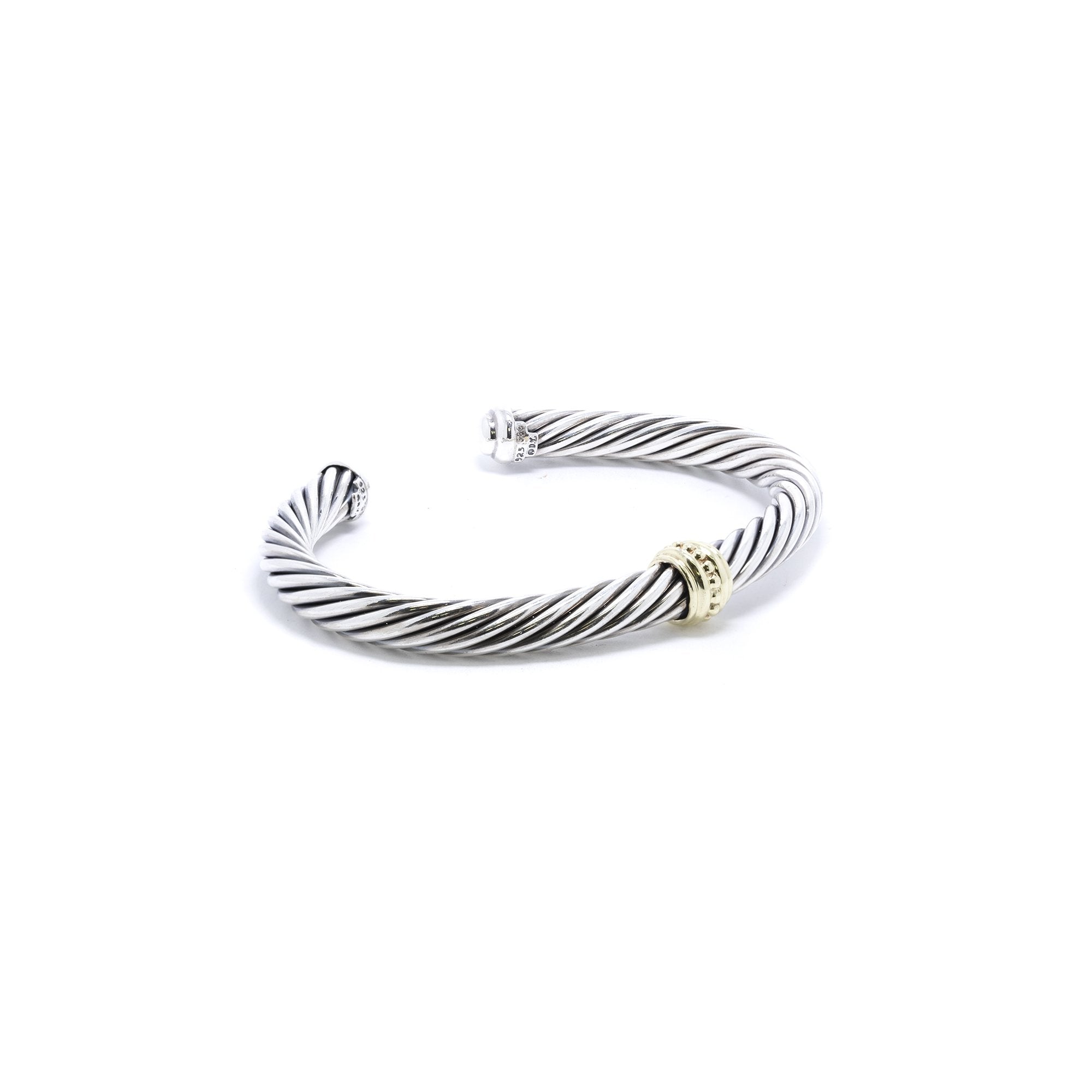 David Yurman Two-Tone Cable Classics Center Station Bracelet