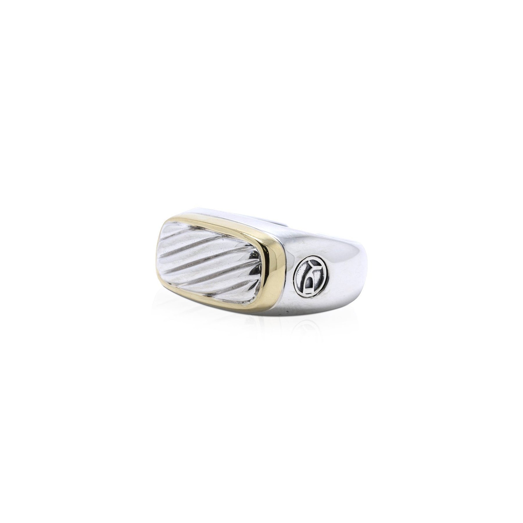 David Yurman Two-Tone Cable Signet Ring
