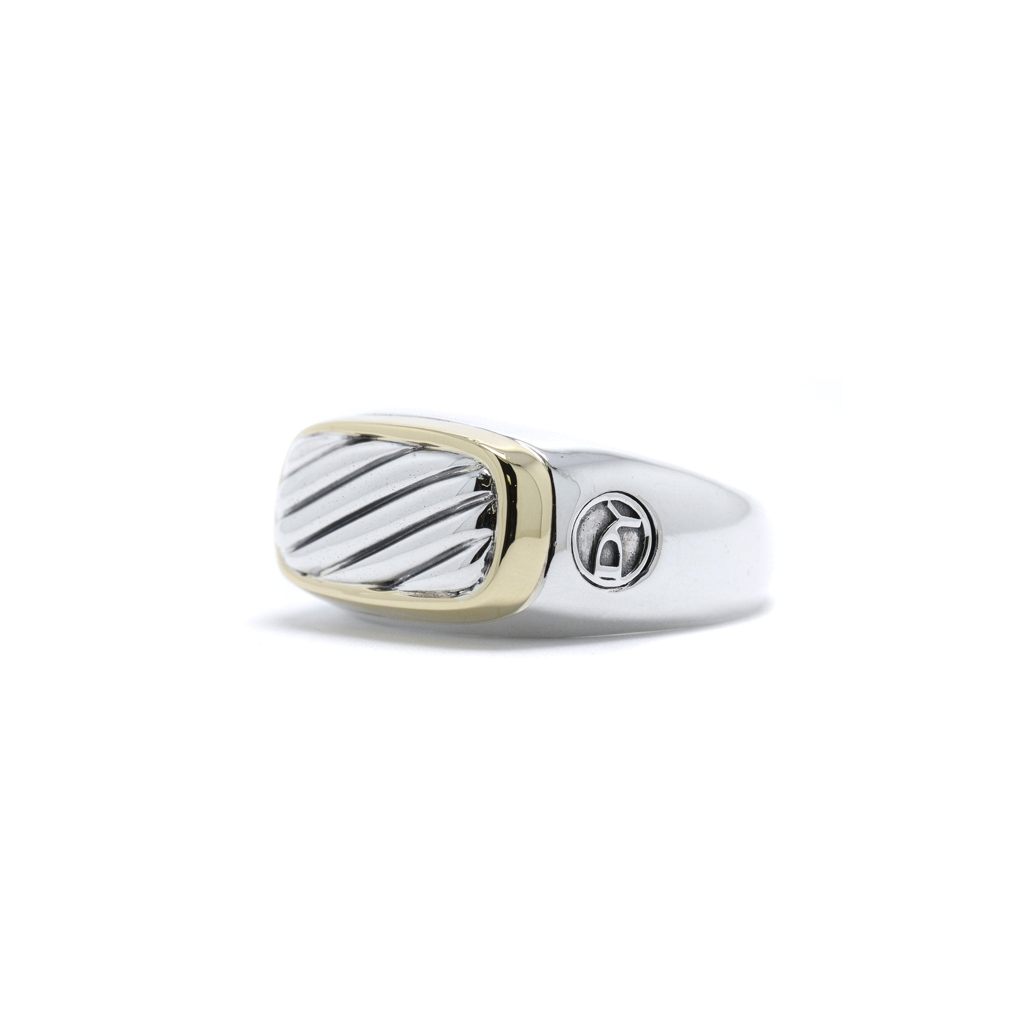 David Yurman Two-Tone Cable Signet Ring