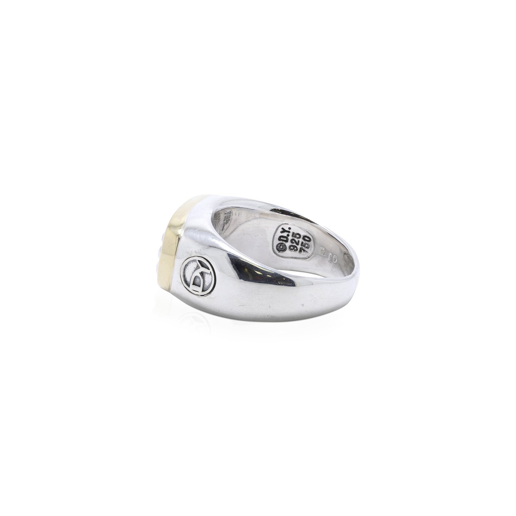 David Yurman Two-Tone Cable Signet Ring