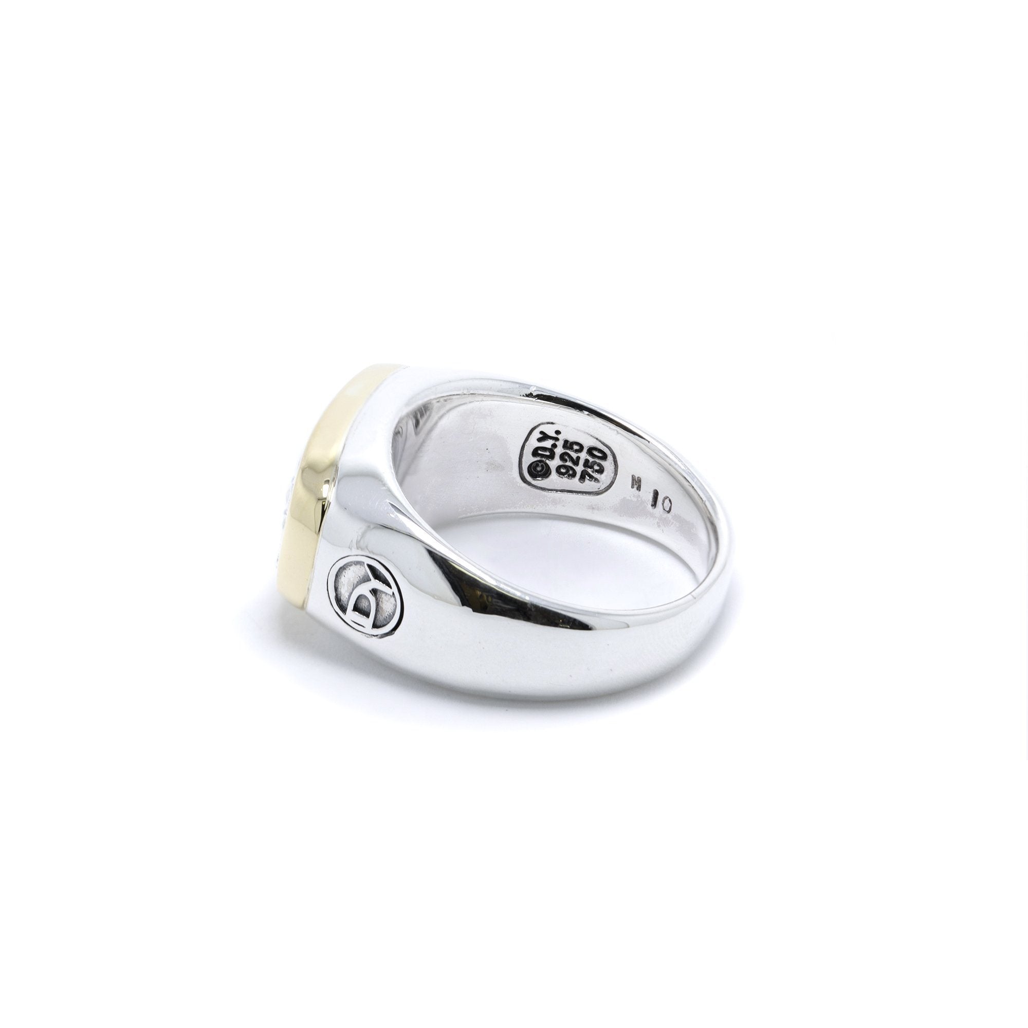 David Yurman Two-Tone Cable Signet Ring