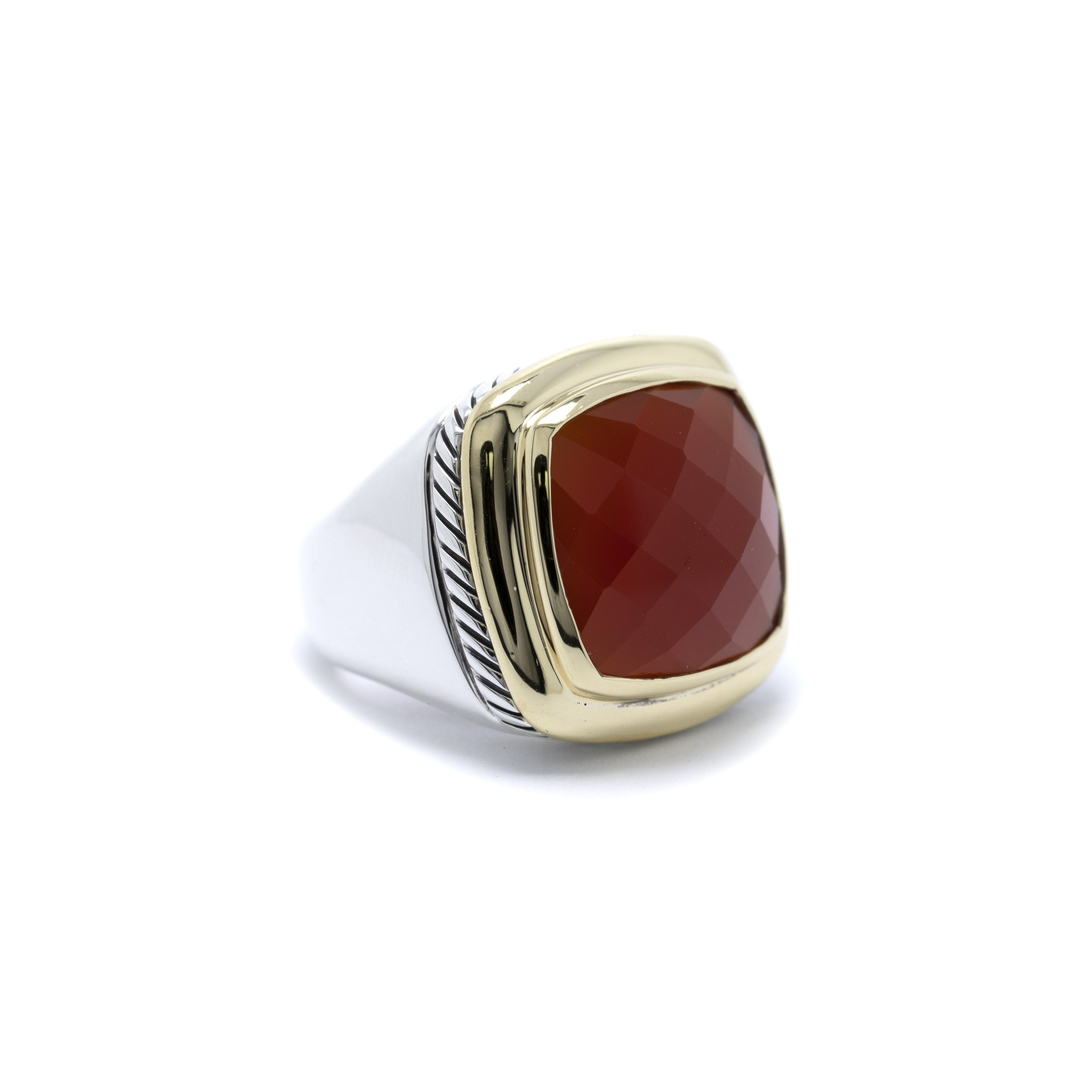 David Yurman Two-Tone Carnelian Albion Ring