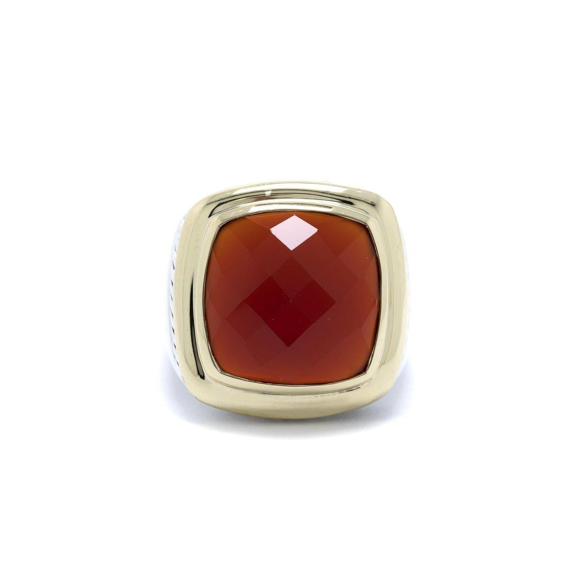 David Yurman Two-Tone Carnelian Albion Ring