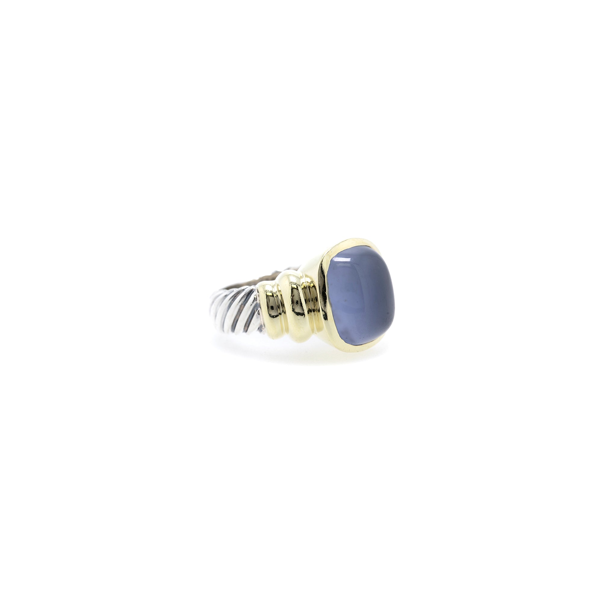 David Yurman Two-Tone Chalcedony Noblesse Ring