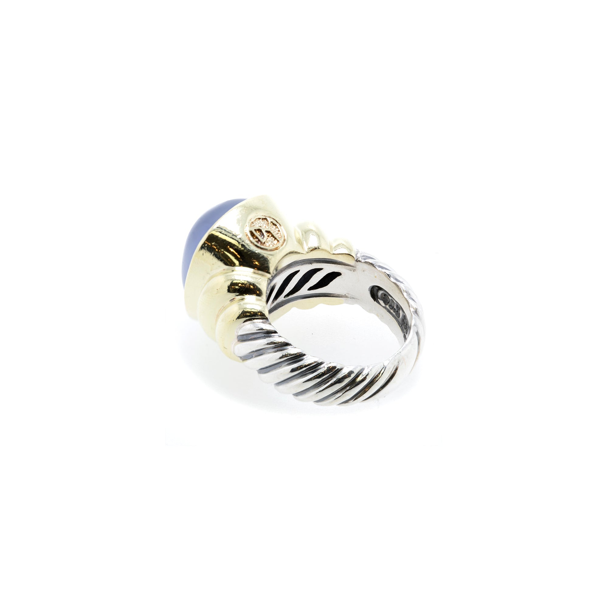 David Yurman Two-Tone Chalcedony Noblesse Ring
