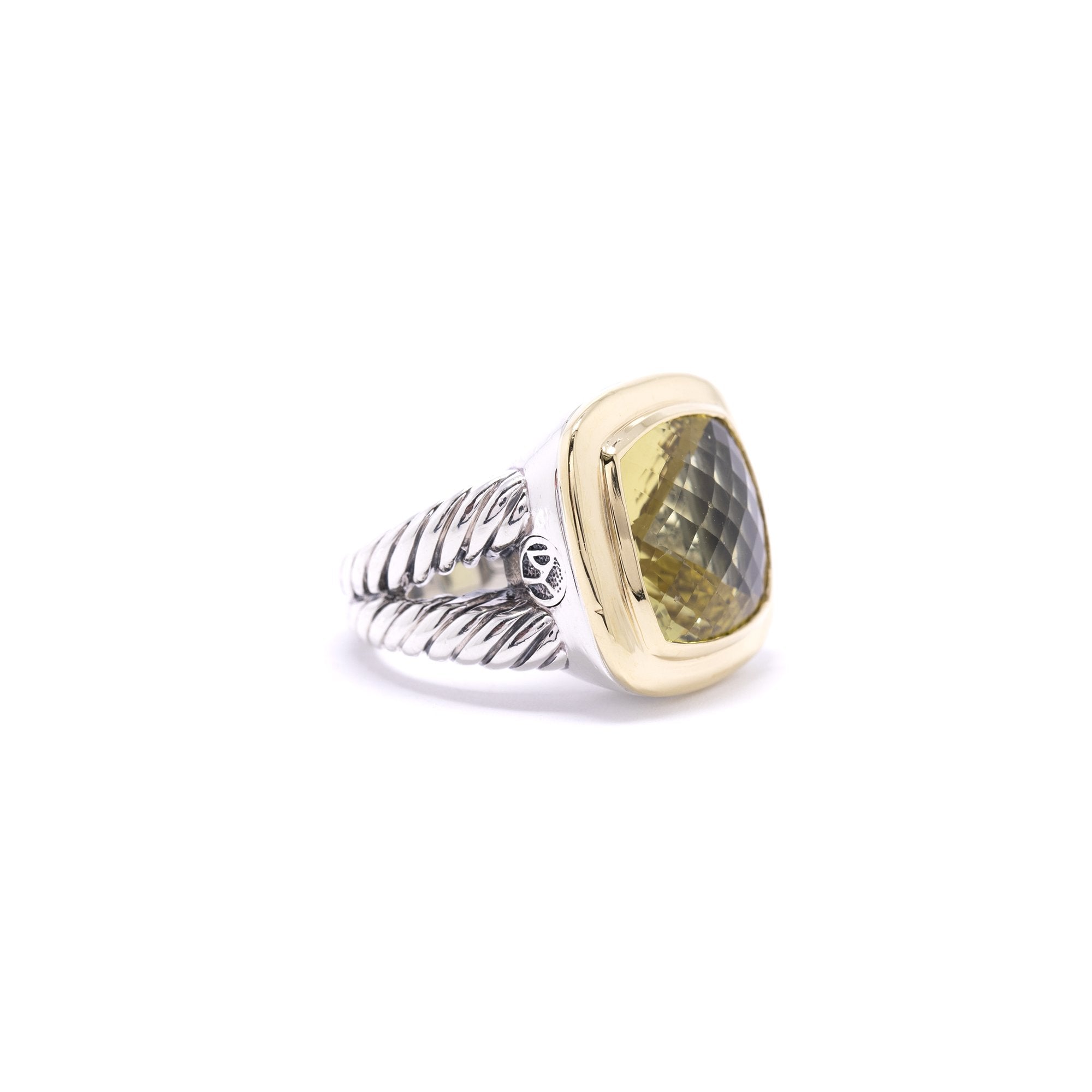 David Yurman Two-Tone Citrine Albion Cocktail Ring