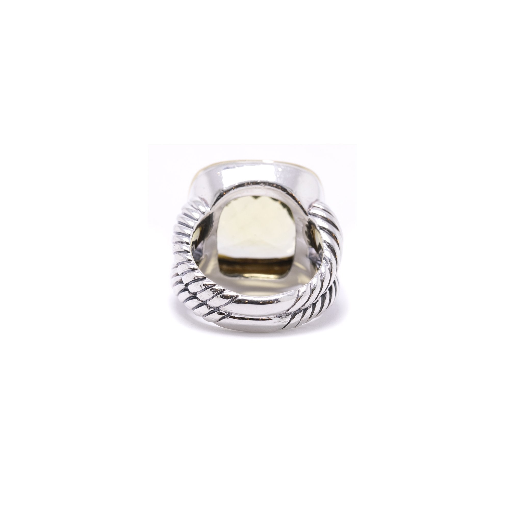 David Yurman Two-Tone Citrine Albion Cocktail Ring