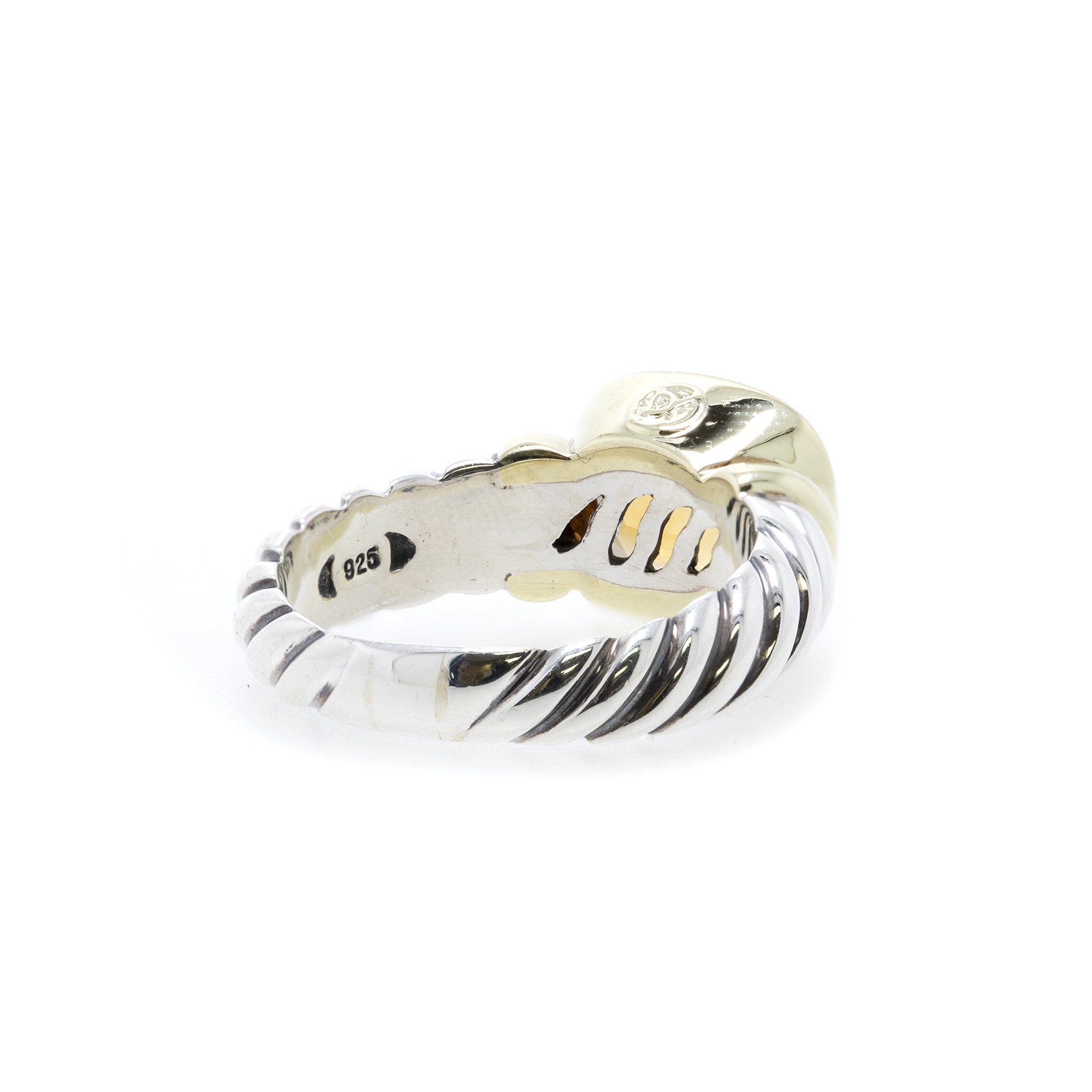 David Yurman Two-Tone Citrine Noblesse Cocktail Ring