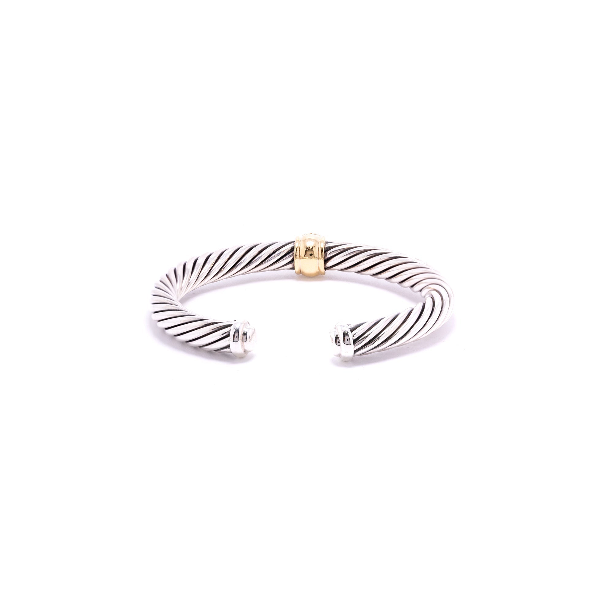 David Yurman Two-Tone Citrine Station Cable Bracelet