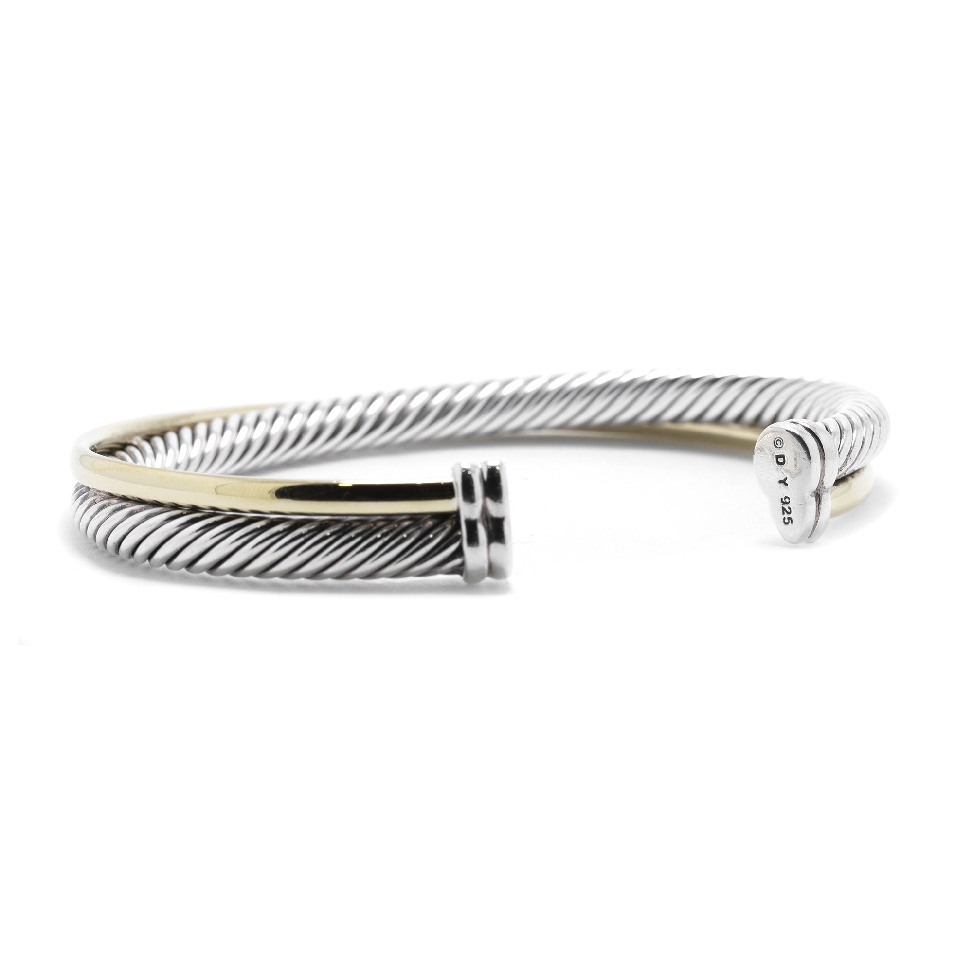 David Yurman Two-Tone Crossover Cuff Bracelet, 5 mm