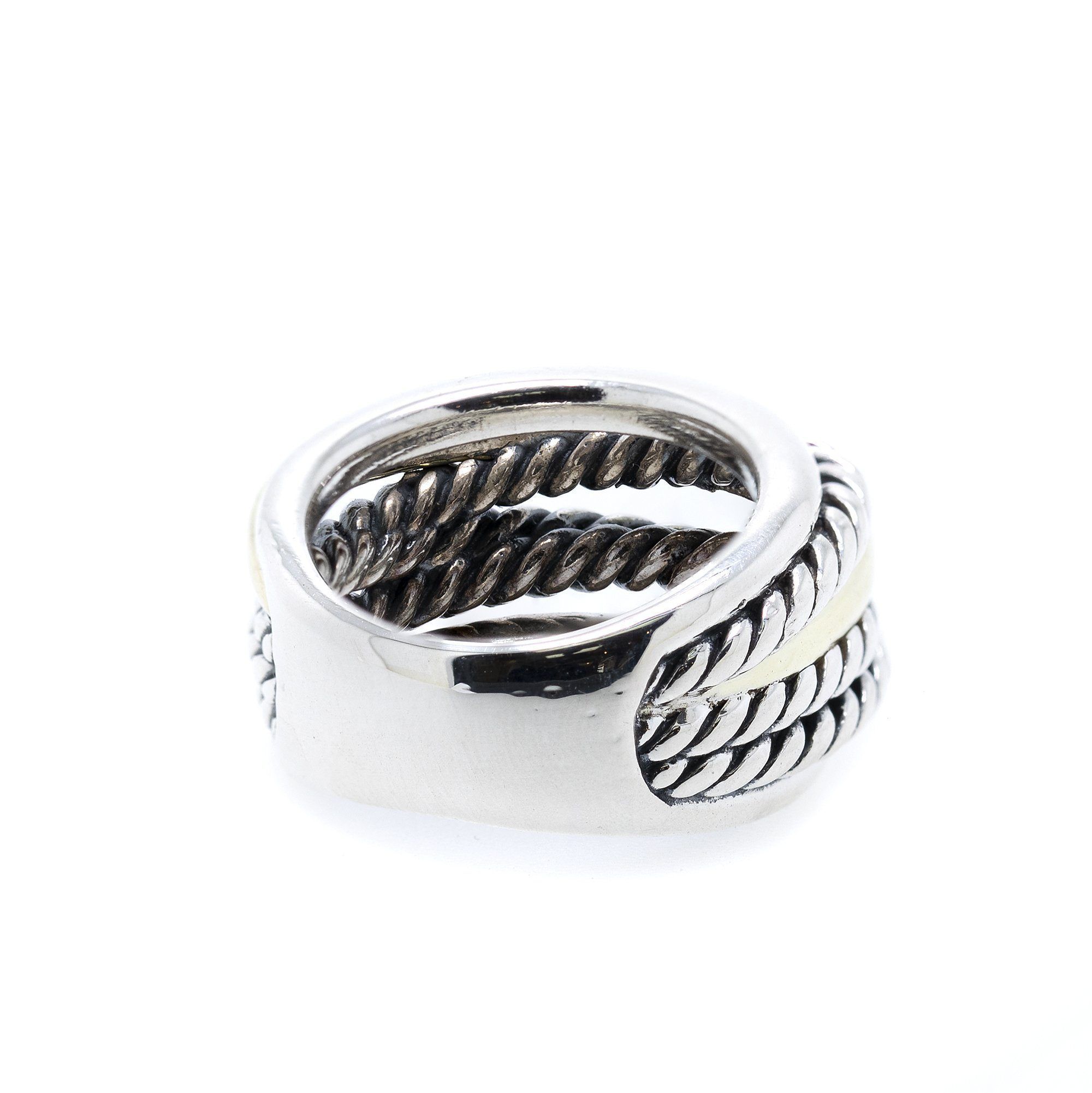 David Yurman Two-Tone Crossover Ring