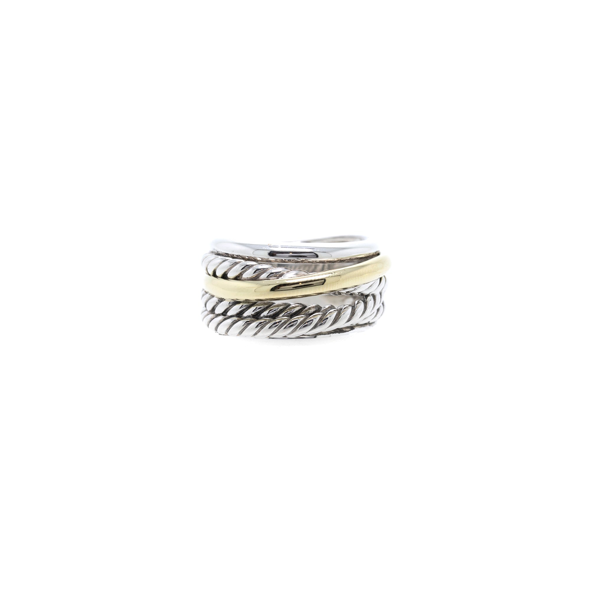 David Yurman Two-Tone Crossover Ring