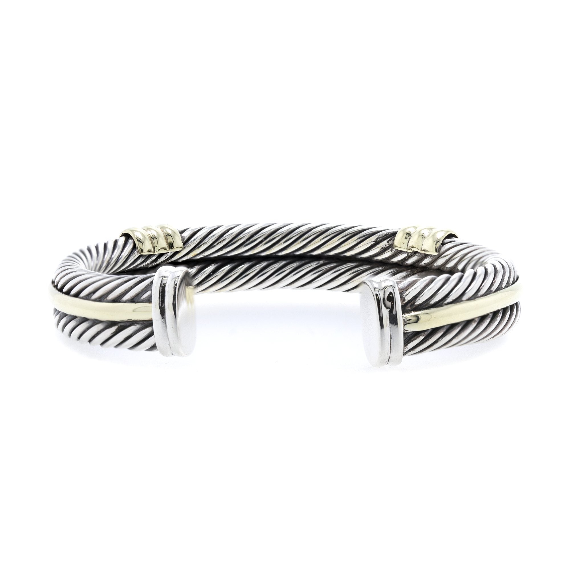 David Yurman Two-Tone Double Cable Cuff Bracelet
