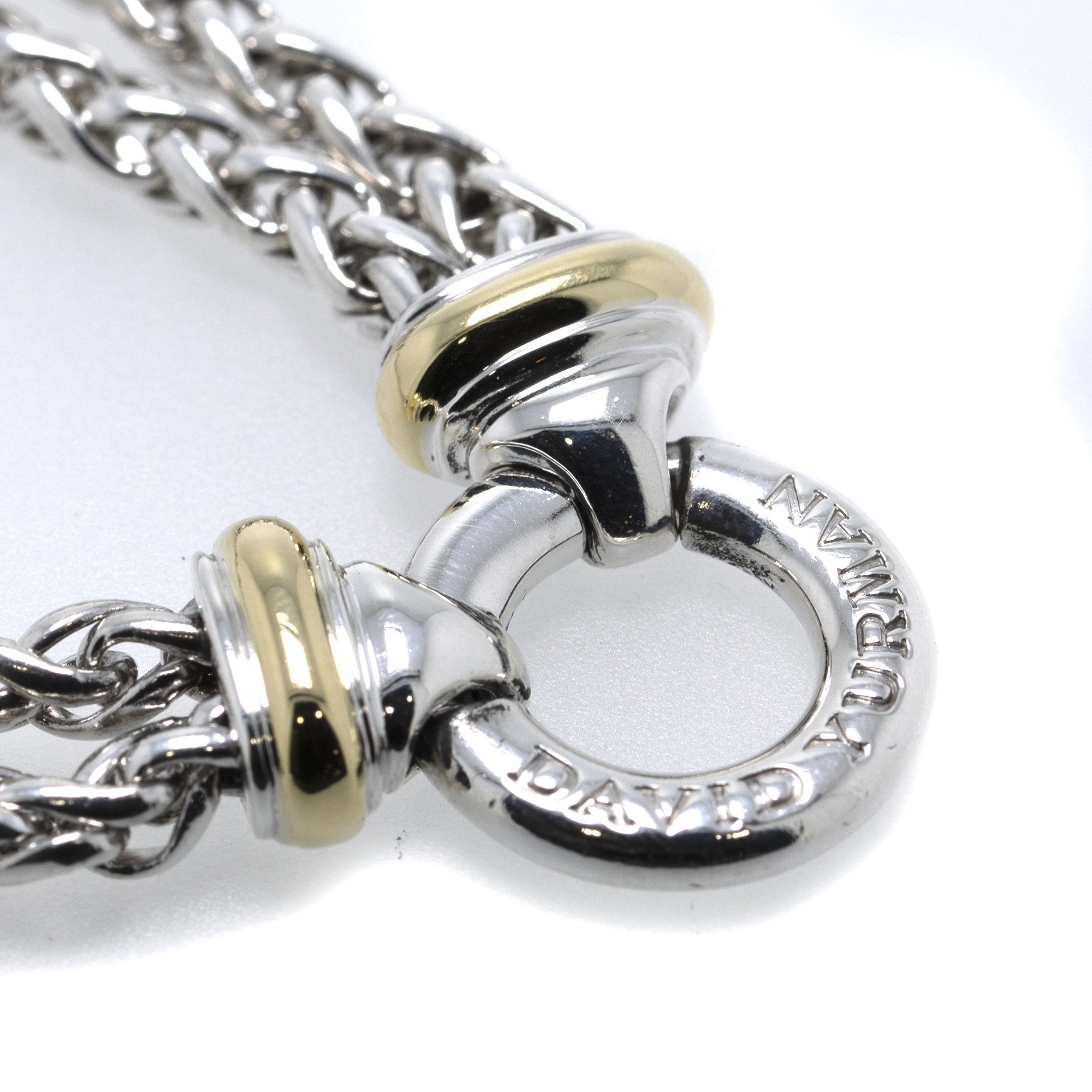 David Yurman Two-Tone Double Wheat Chain Necklace
