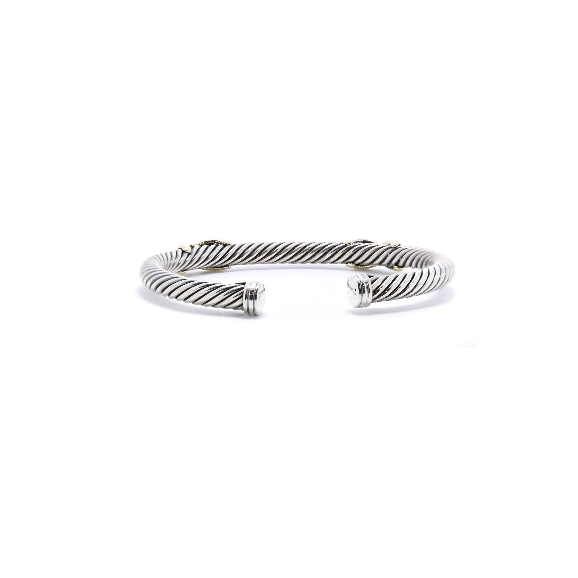 David Yurman Two-Tone Double 'X' Cuff Bracelet