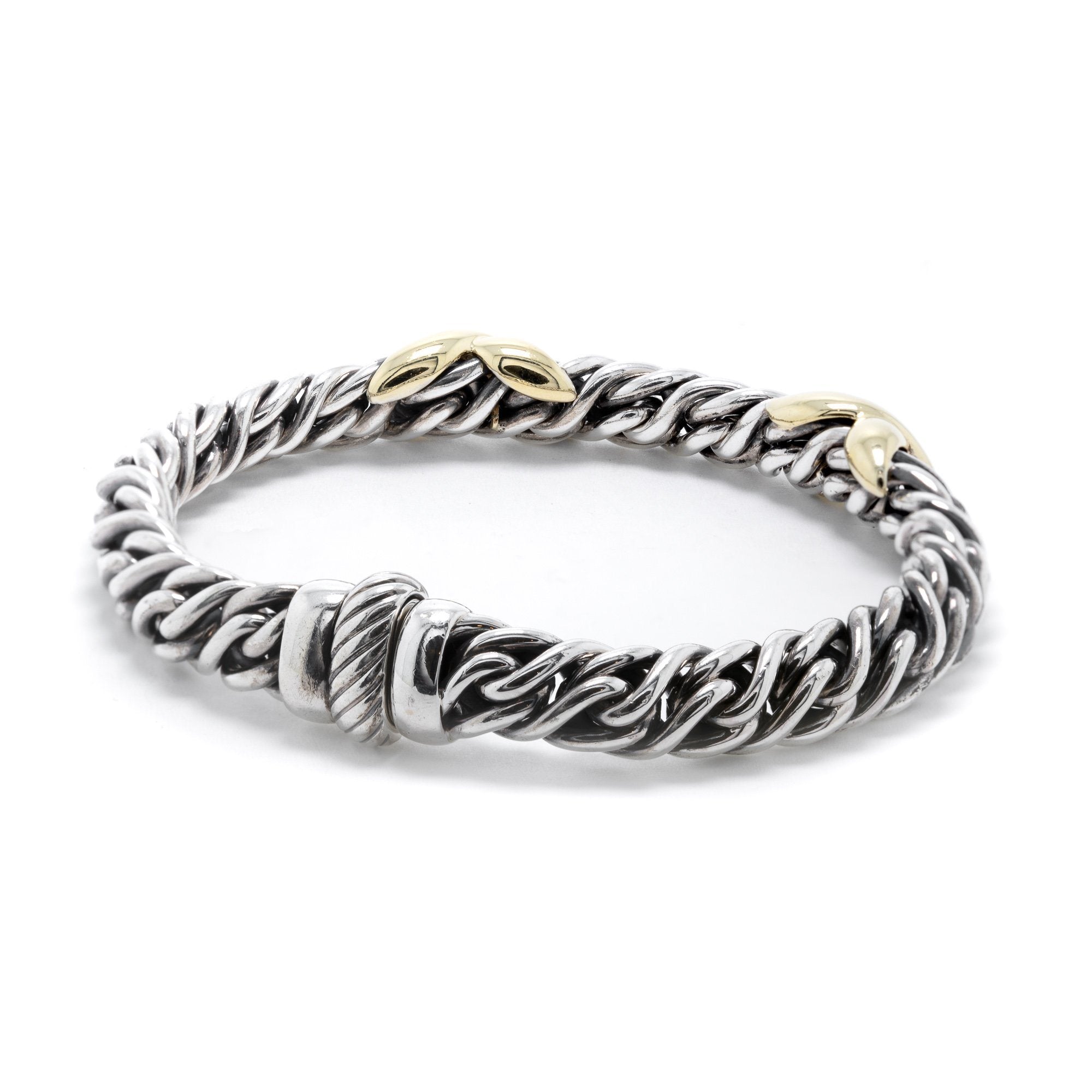 David Yurman Two-Tone Double X Link Bracelet