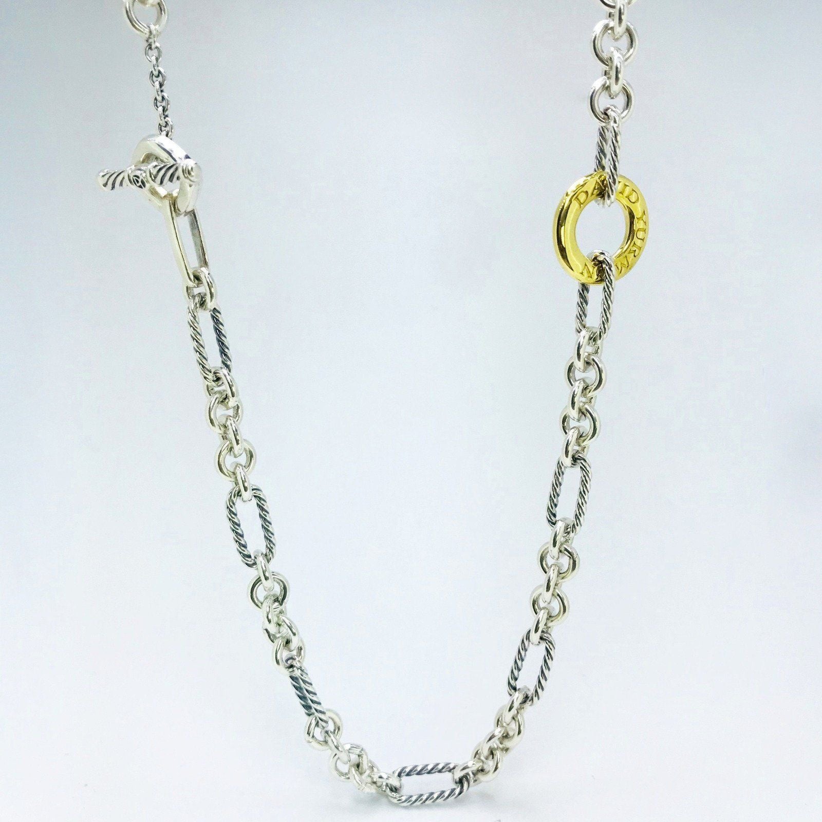 David Yurman Two-Tone Figaro Necklace