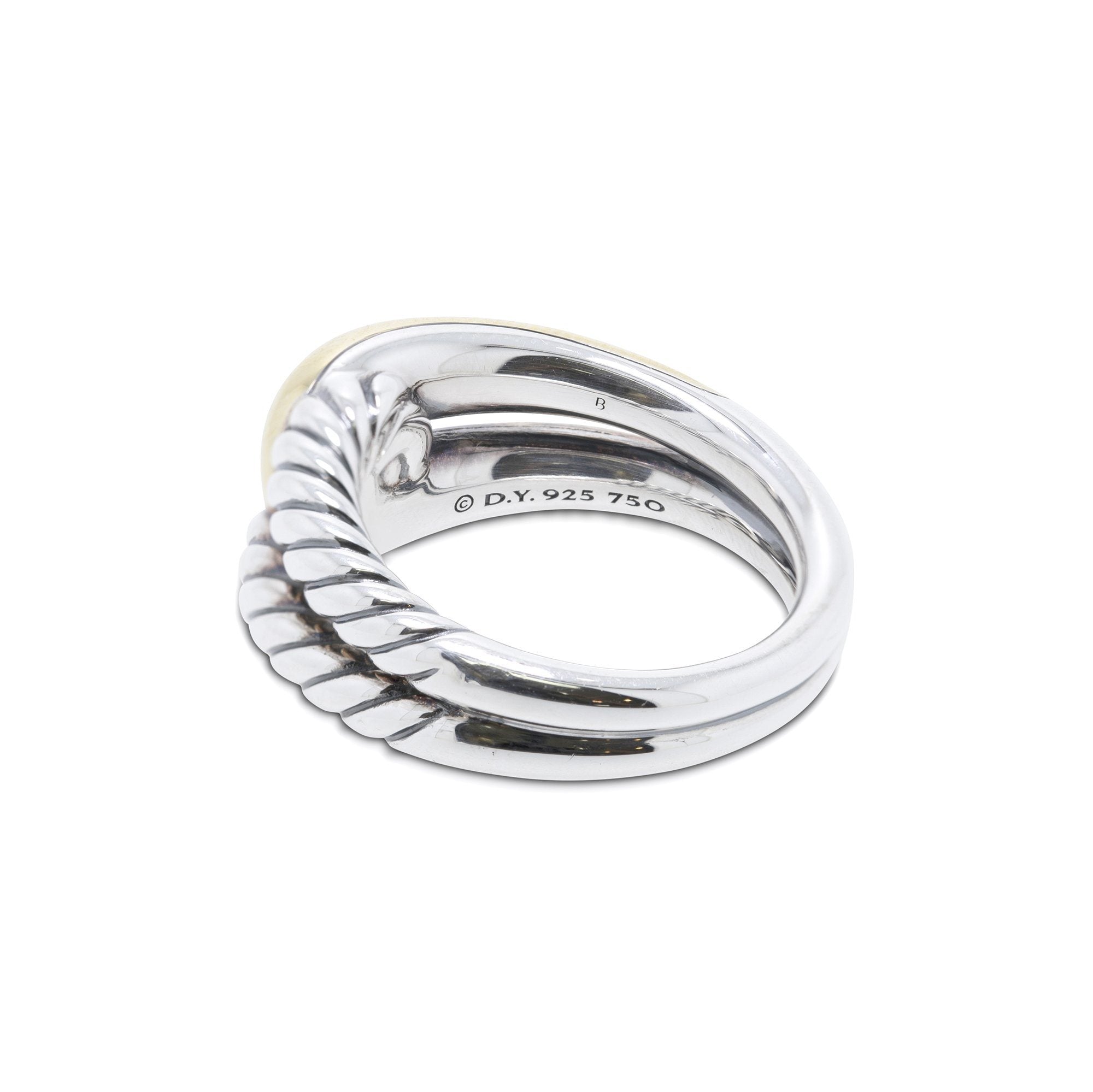 David Yurman Two-Tone Labyrinth Single-Loop Ring