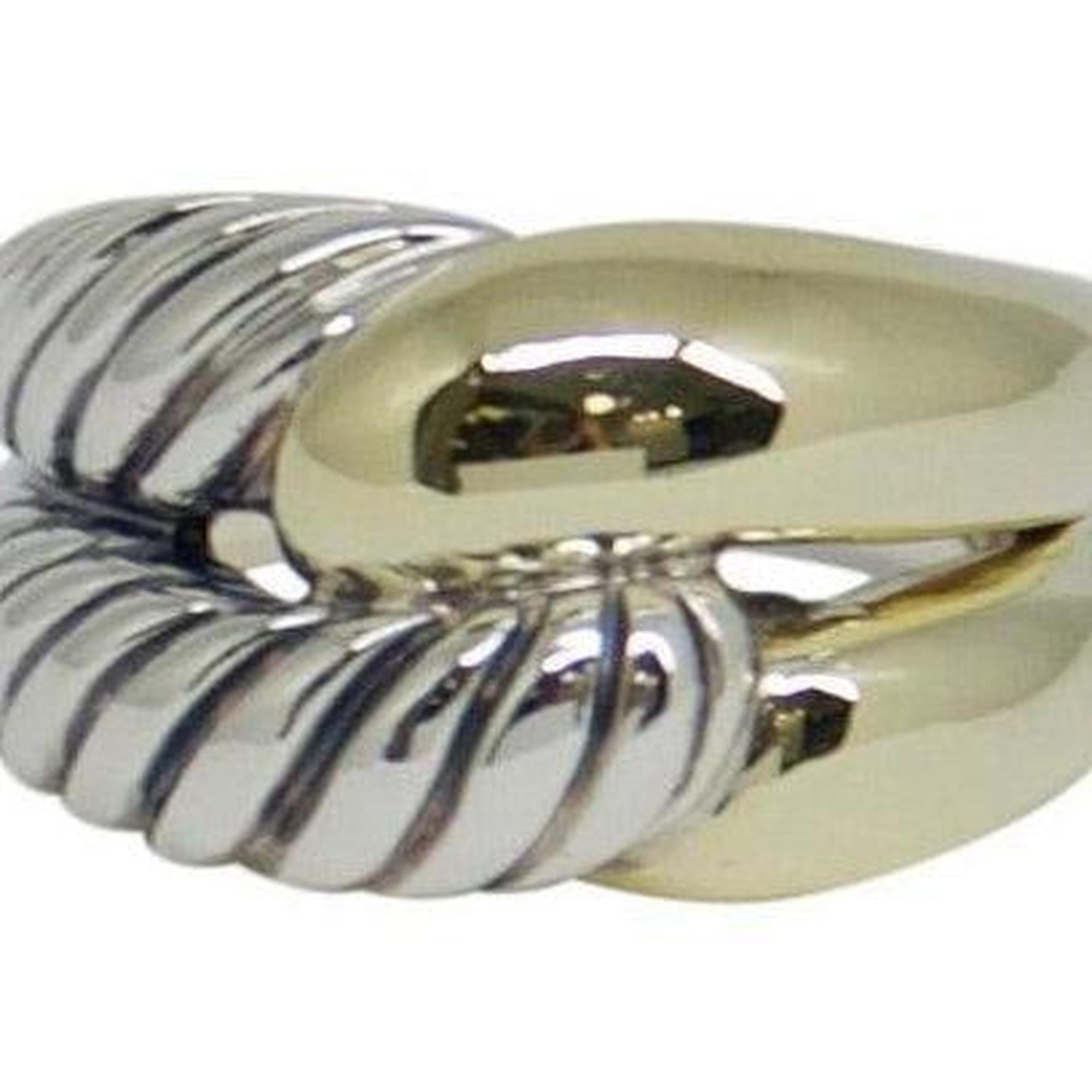 David Yurman Two-Tone Labyrinth Single Loop Ring
