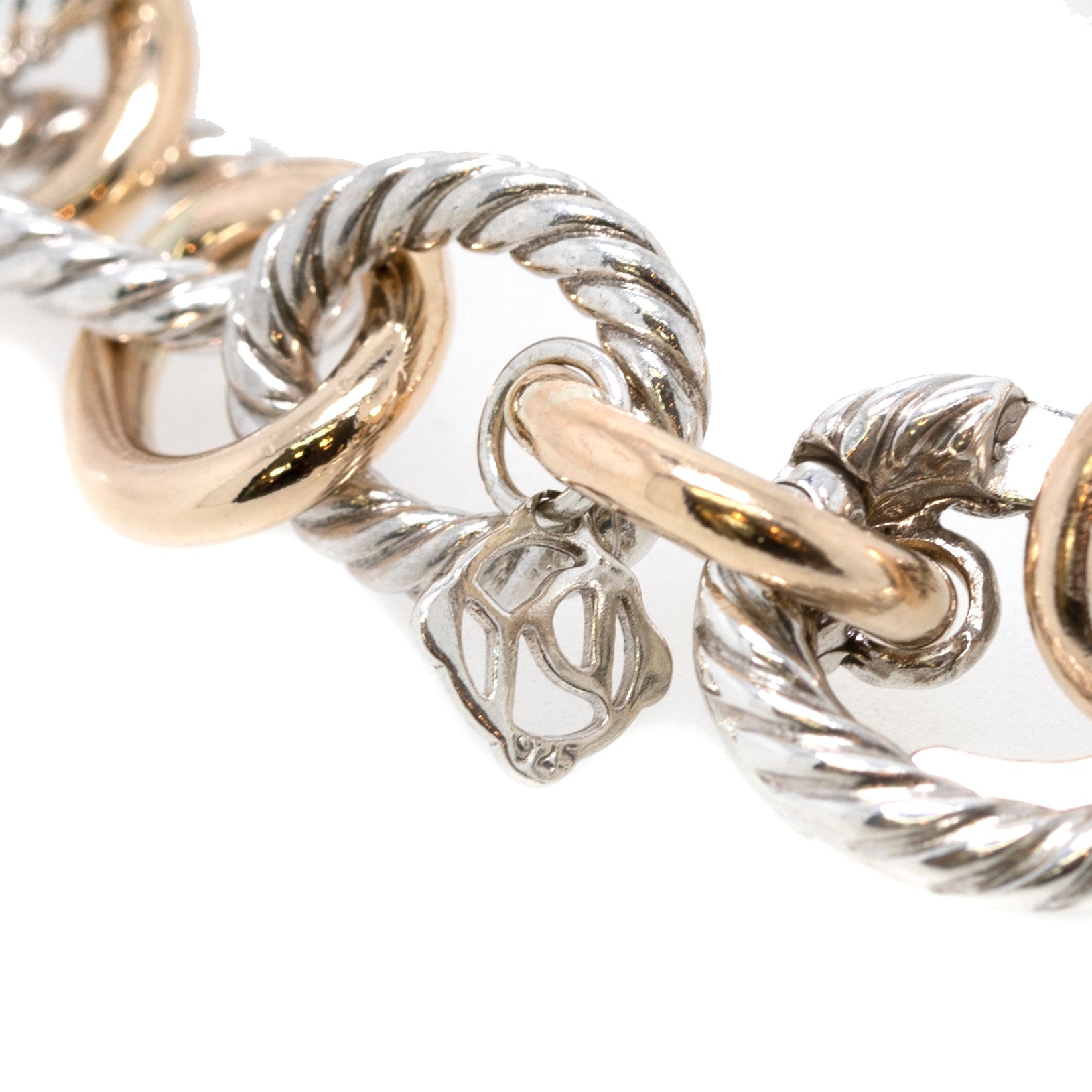 David Yurman Two-Tone Large Oval Link Bracelet