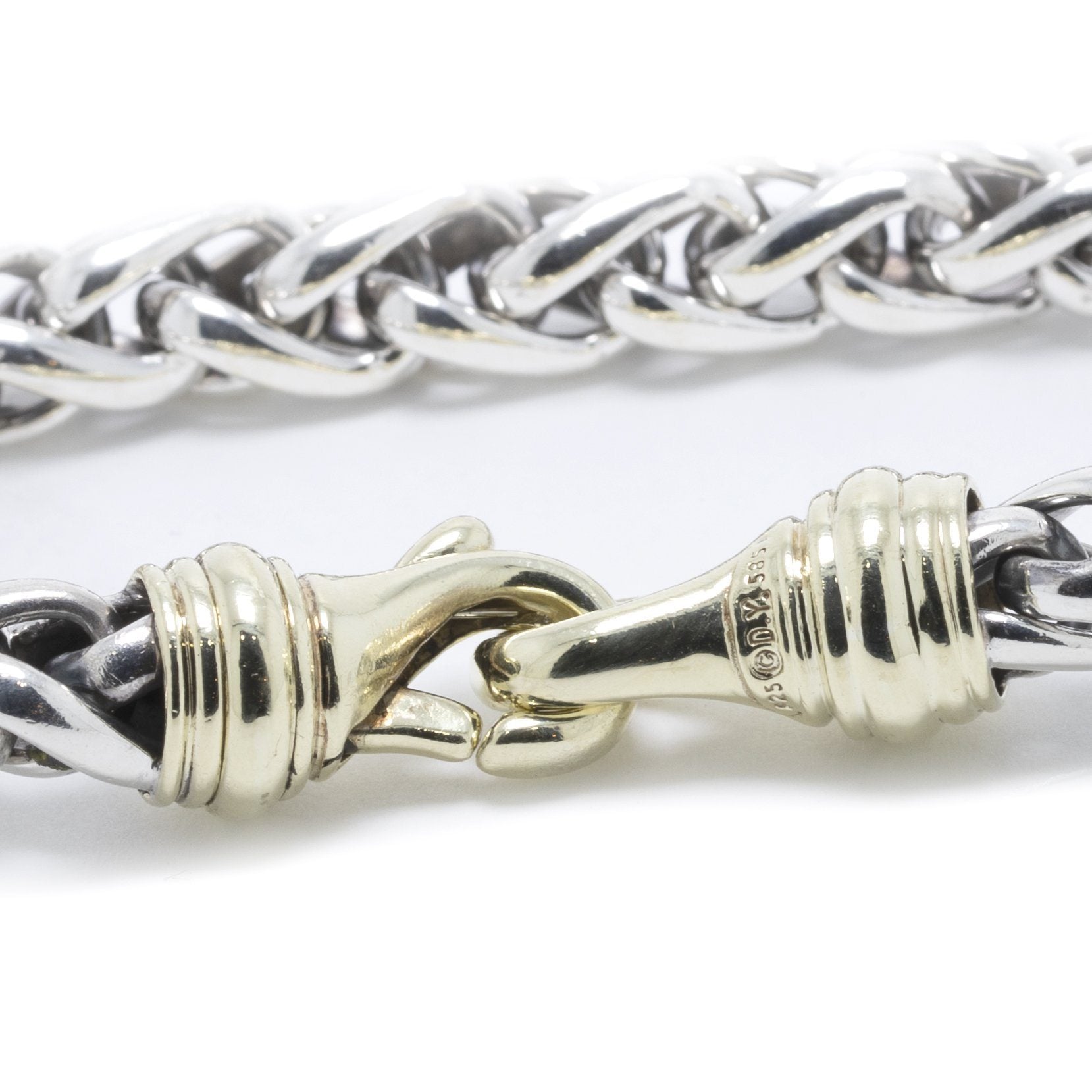 David Yurman Two-Tone Large Wheat Chain Bracelet