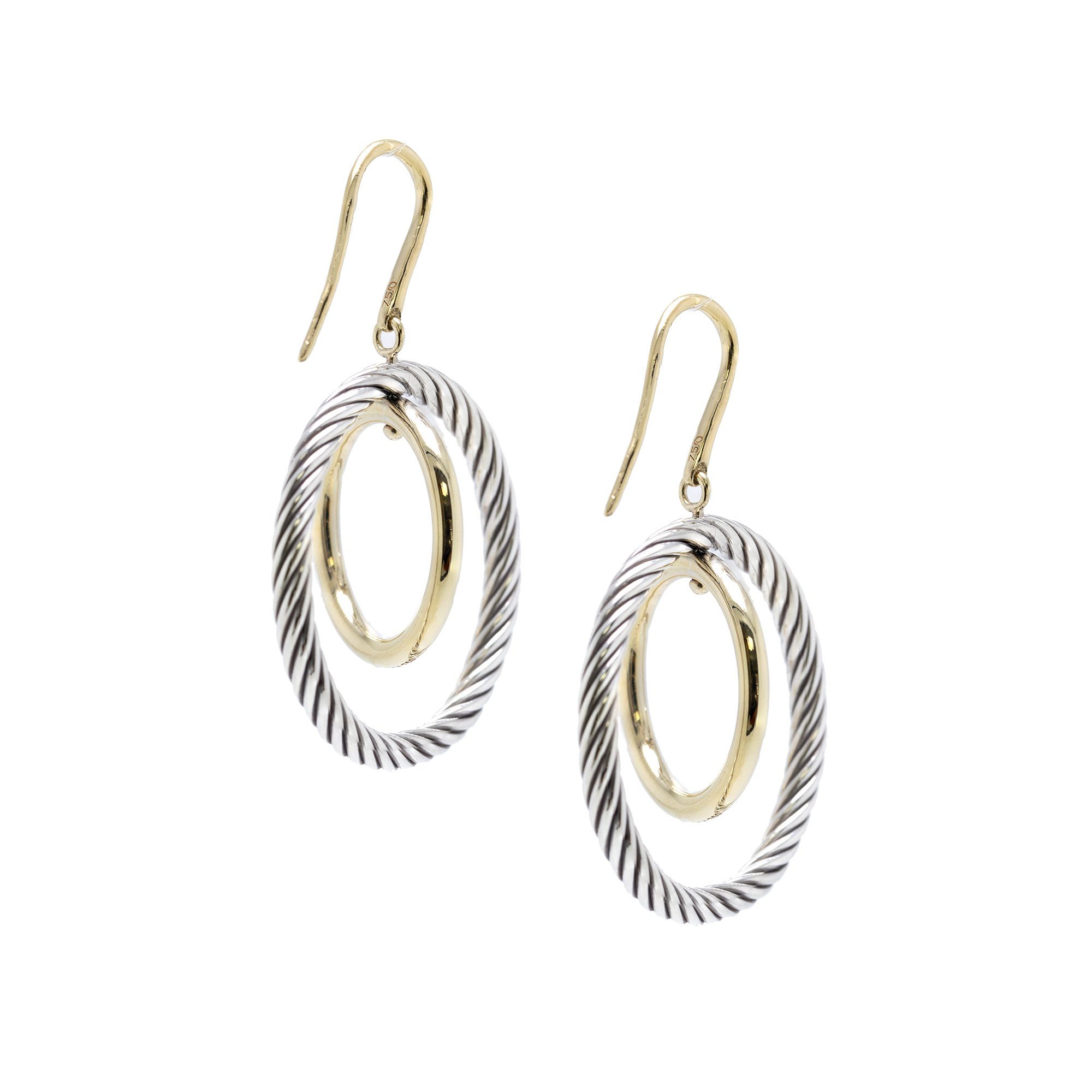 David Yurman Two-Tone Mobile Circles Hoop Earrings