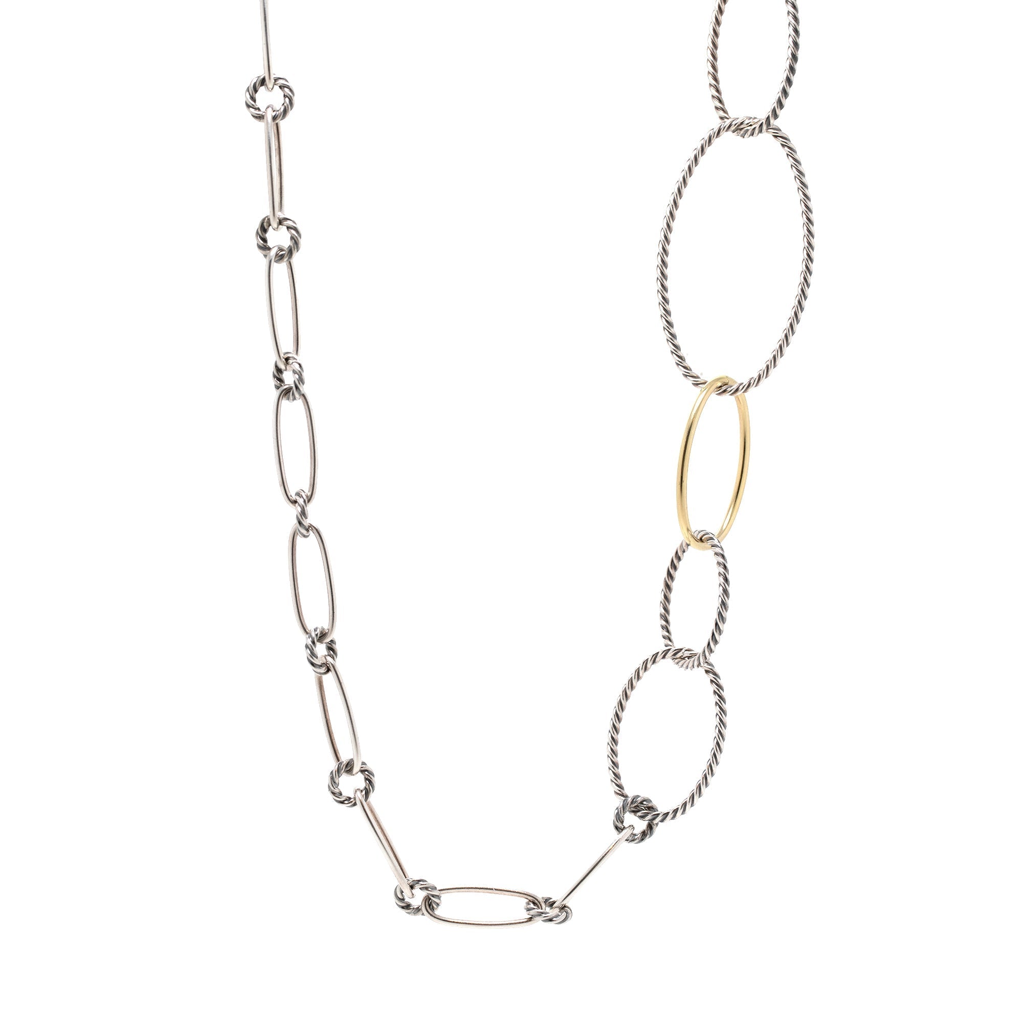 David Yurman Two-Tone Mobile Link Necklace