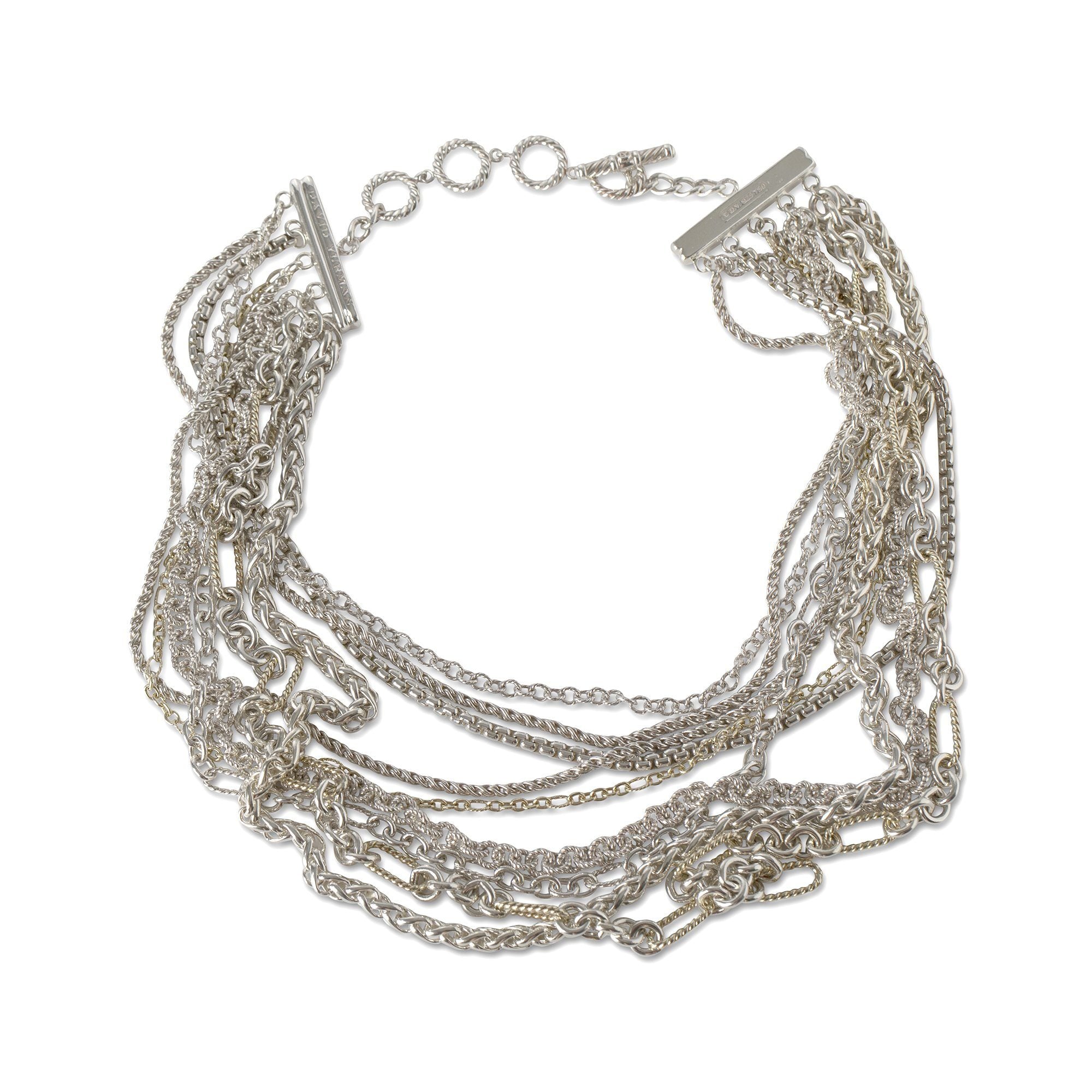 David Yurman Two-Tone Multi-Strand Chain Necklace