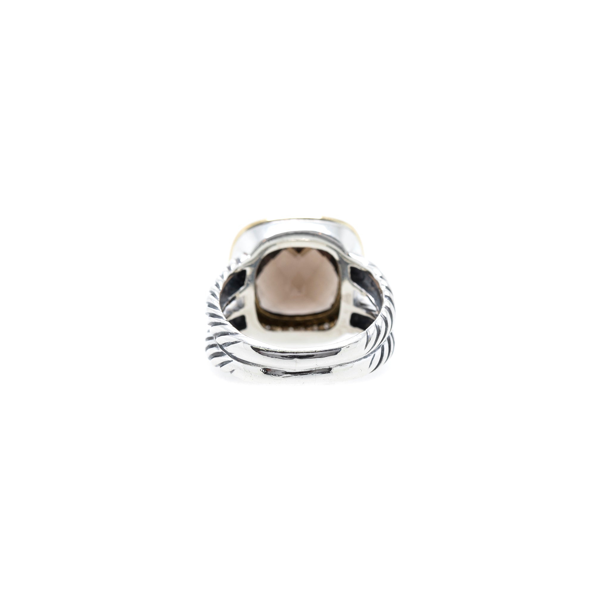 David Yurman Two-Tone Smoky Quartz & Diamond Albion Ring